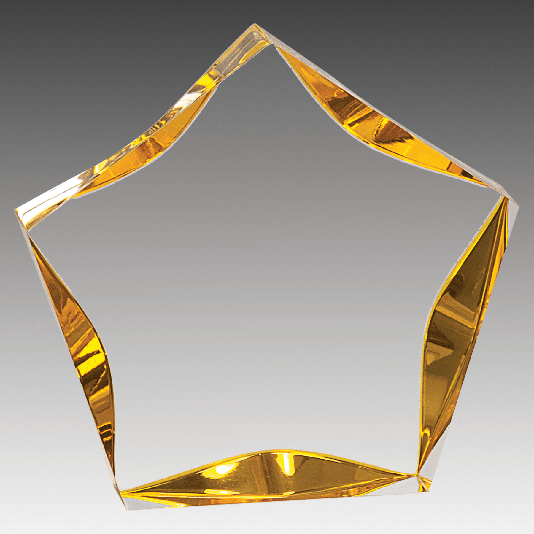 5" Clear/Gold Luminary Star Acrylic