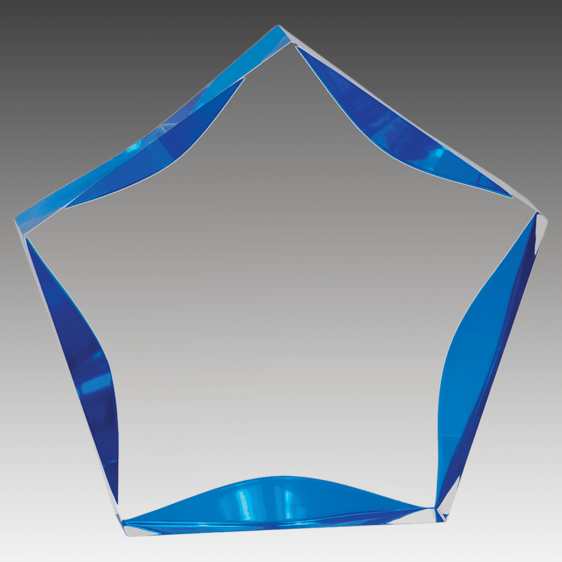 6" Clear/Blue Luminary Star Acrylic