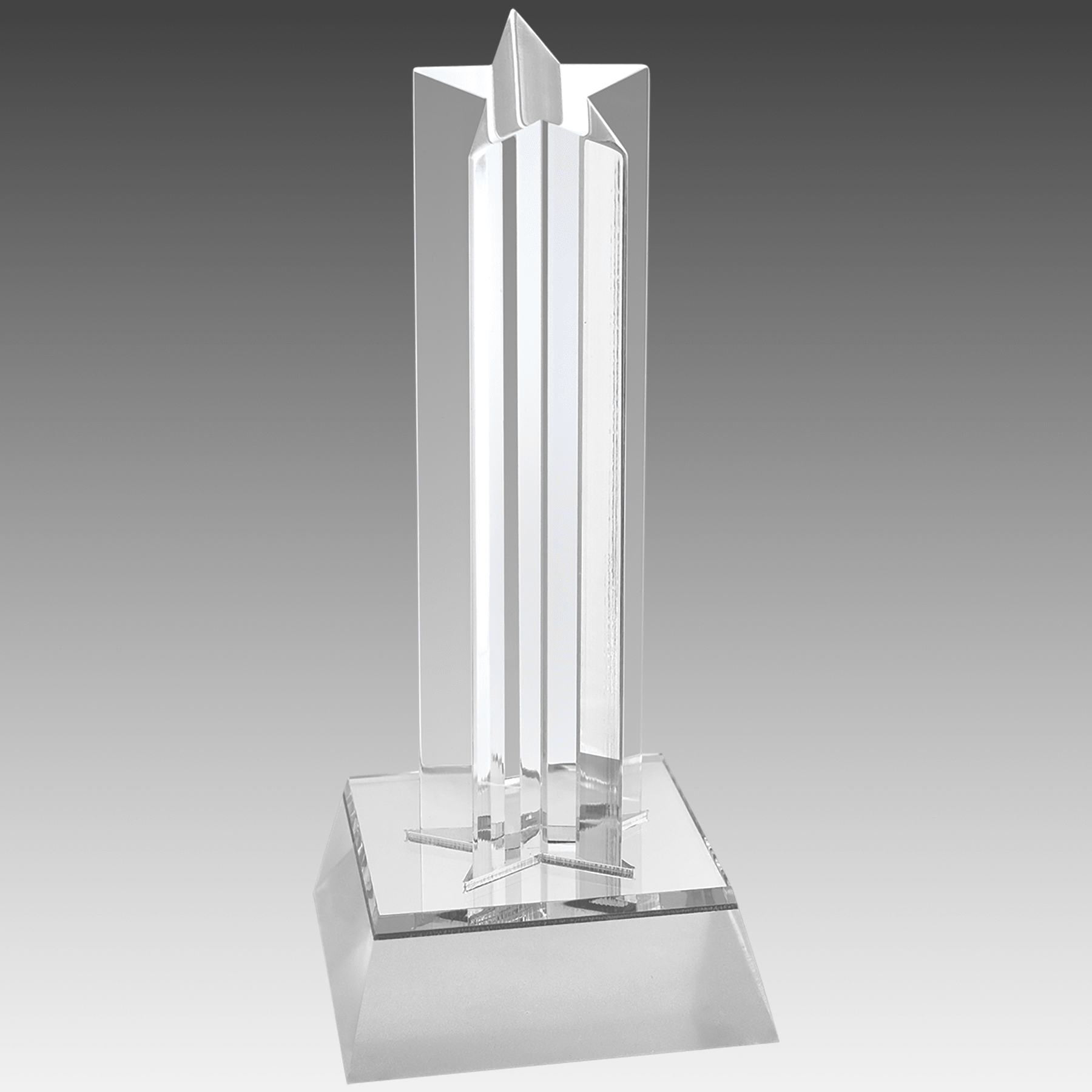 6.75" Silver Star Column Acrylic with Silver Base