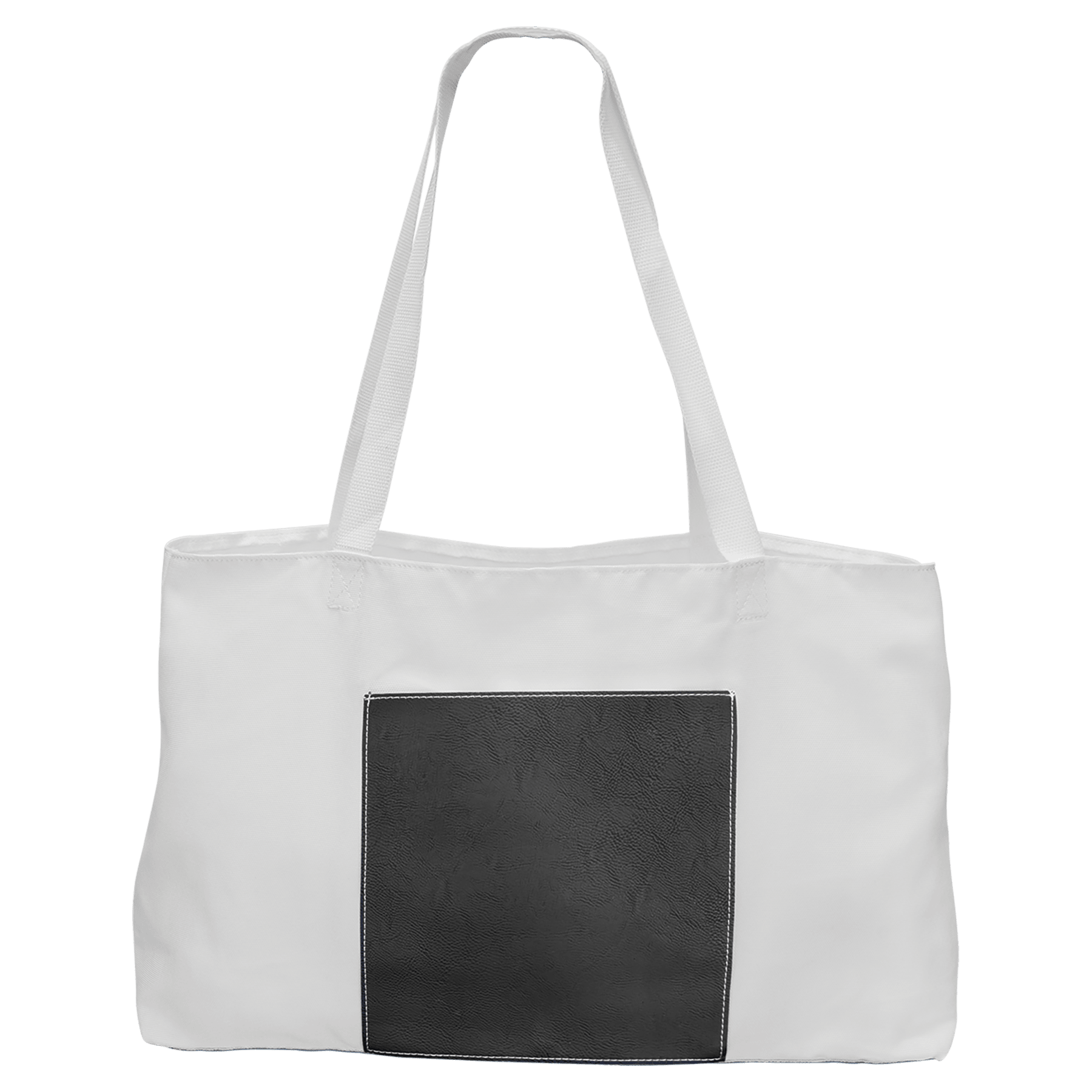 Burlap Bag with Leatherette Gusset - SCK19