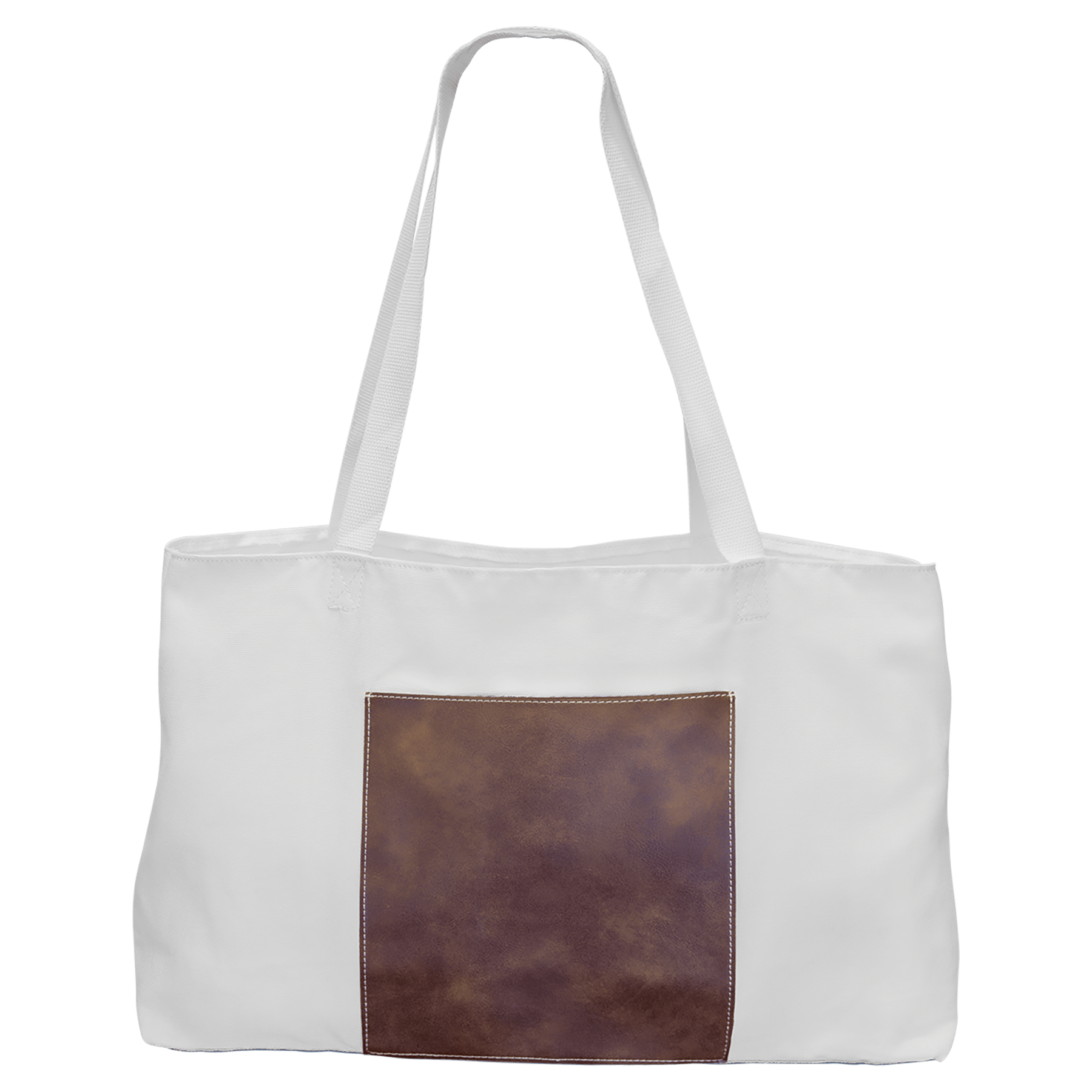 Burlap Bag with Leatherette Gusset - SCK19