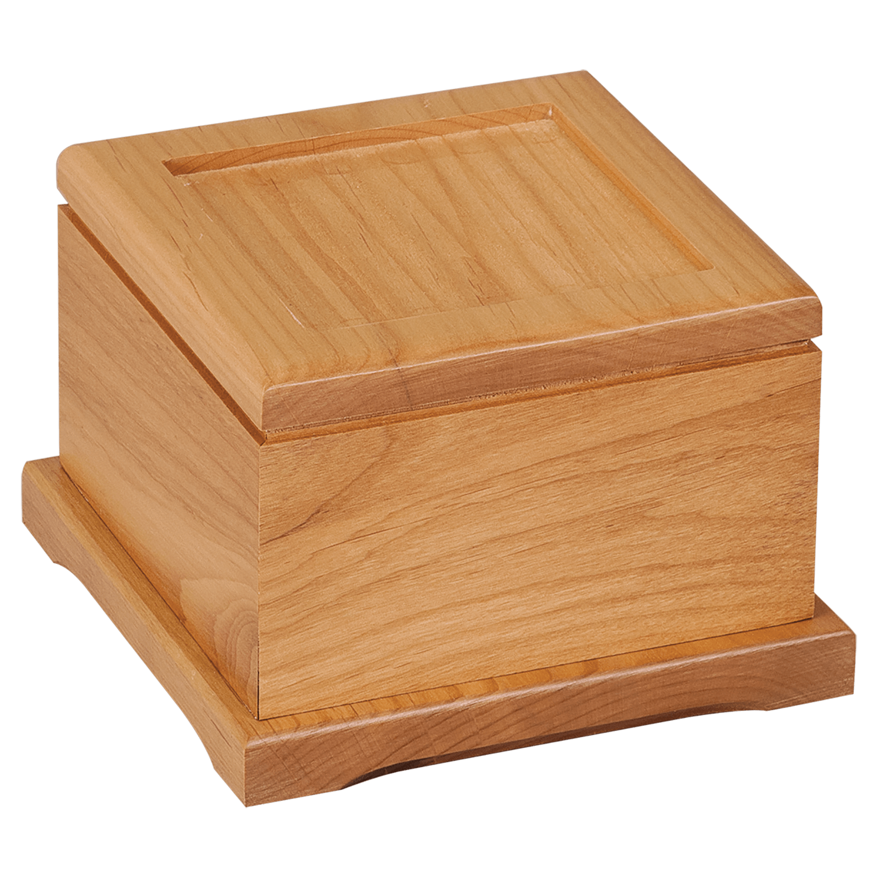 4.5" Red Alder Pet Urn with Routed Top/Insert Not Included