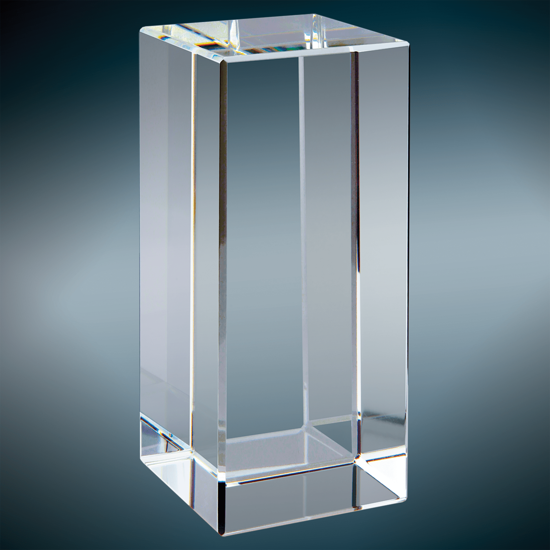 2" x 4.75" Clear Crystal Block