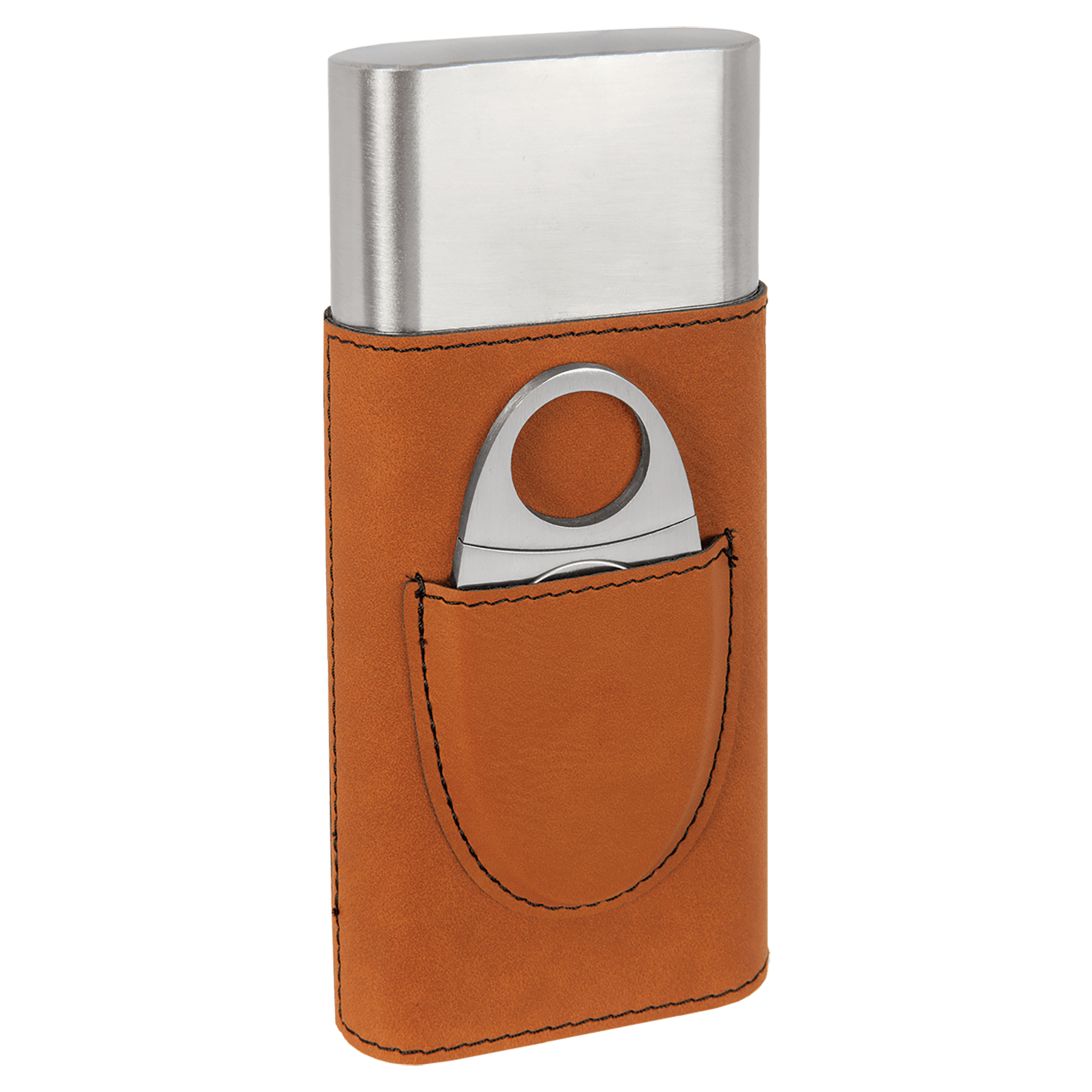Rawhide Leatherette Cigar Case with Cutter