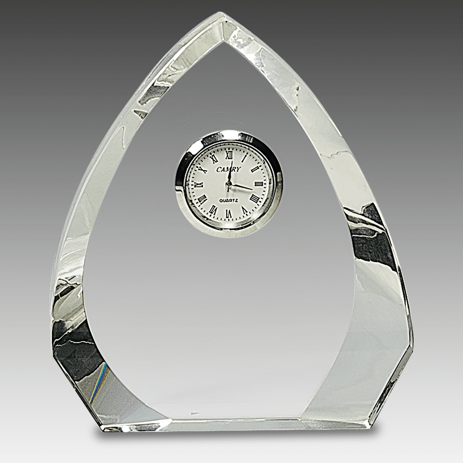 5.5" Clear Crystal Arch with Clock