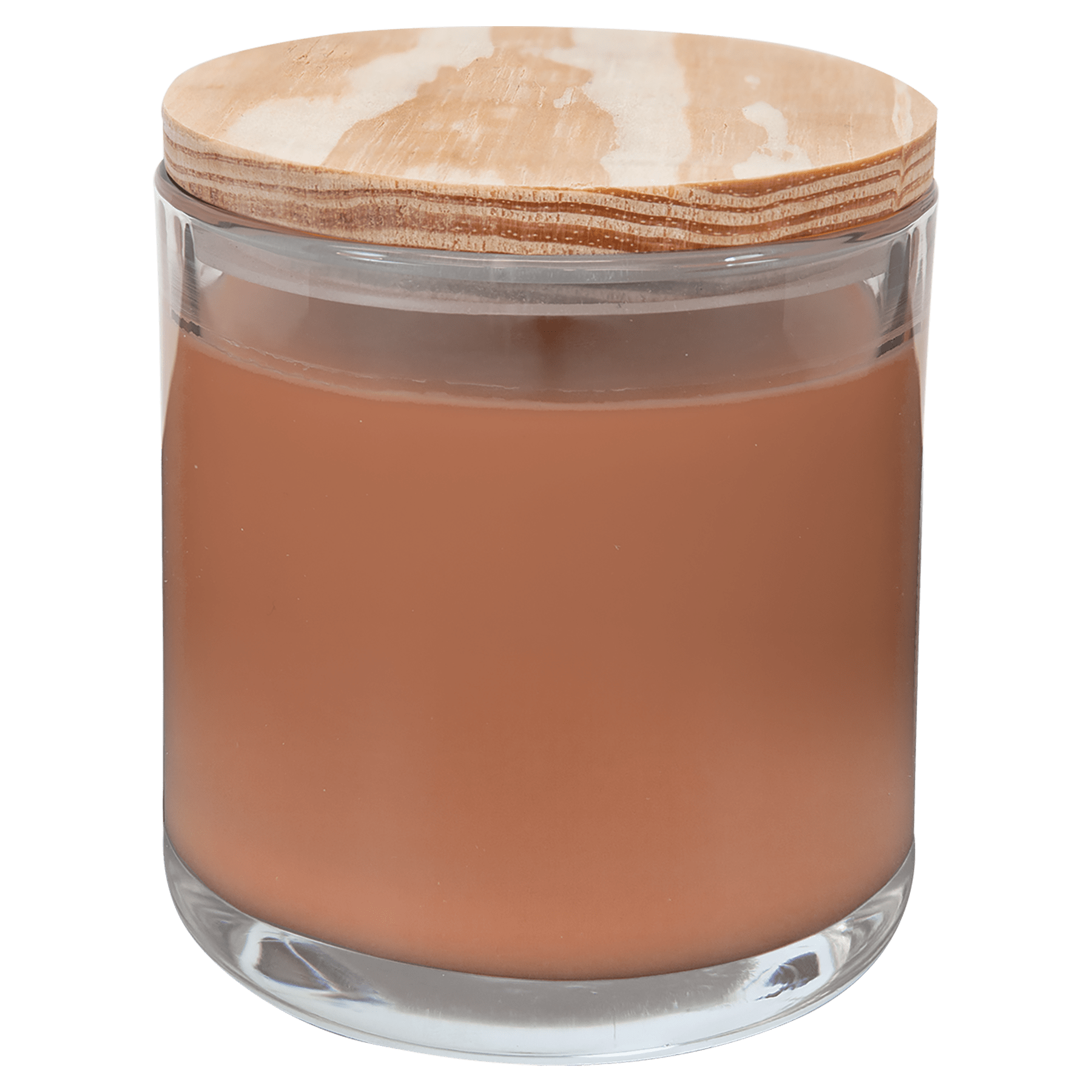 Candle in a Glass Holder with Wood Lid - CND01
