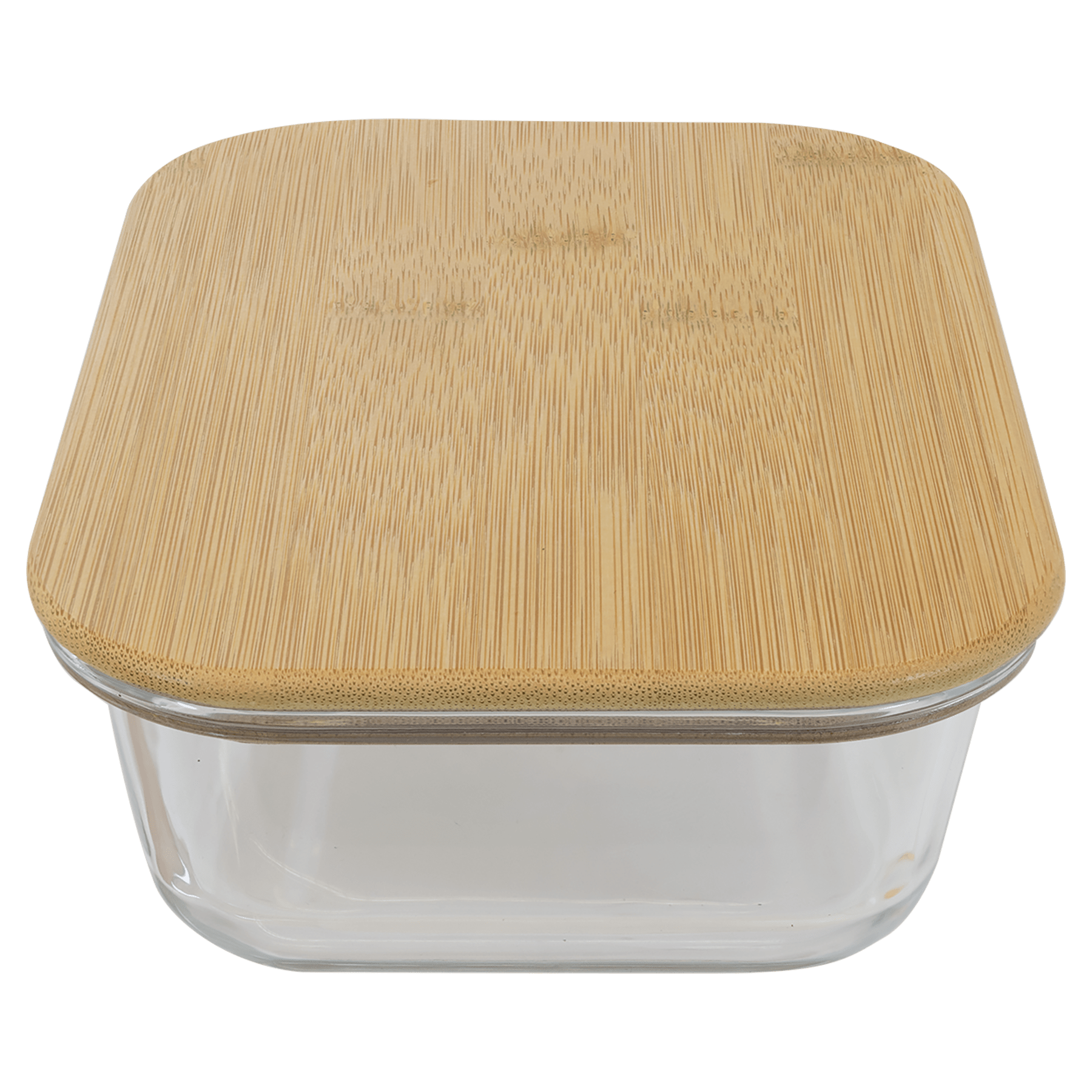 21 oz. Rectangle Glass Container with Bamboo Lid
