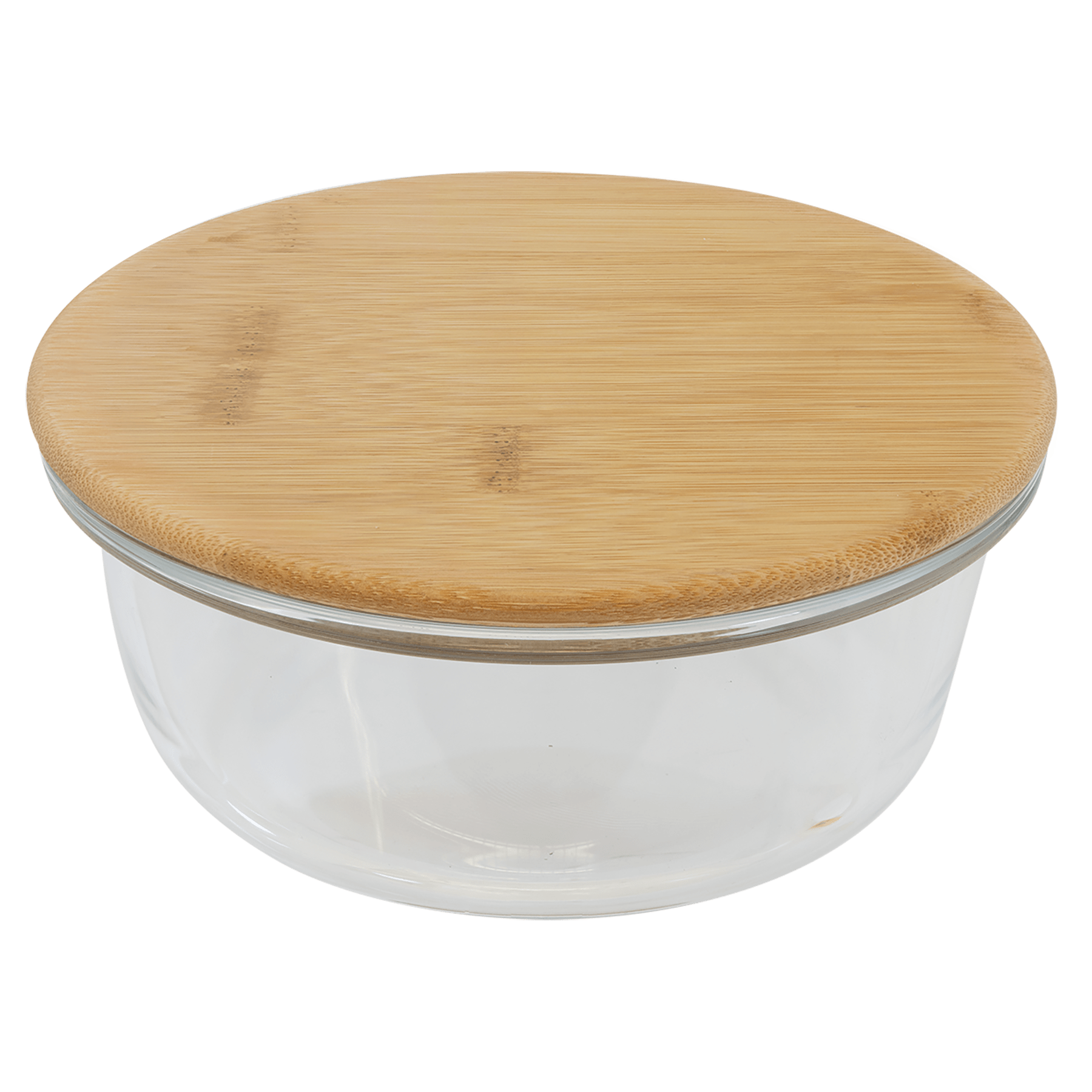 21 oz. Round Glass Container with Bamboo Lid