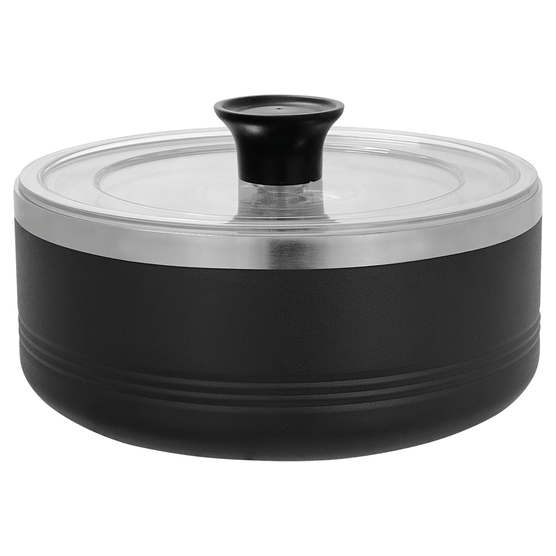 Polar Camel Black 1.25 Quart Serving Bowl with Lid