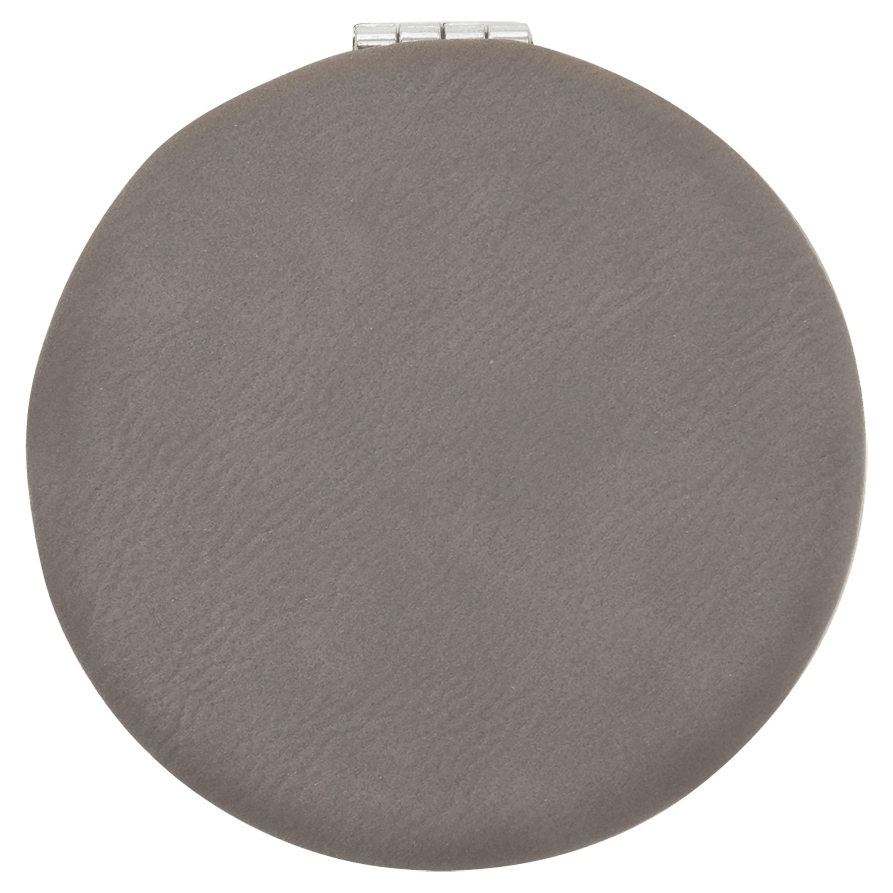 2.5" Gray Leatherette Compact Mirror