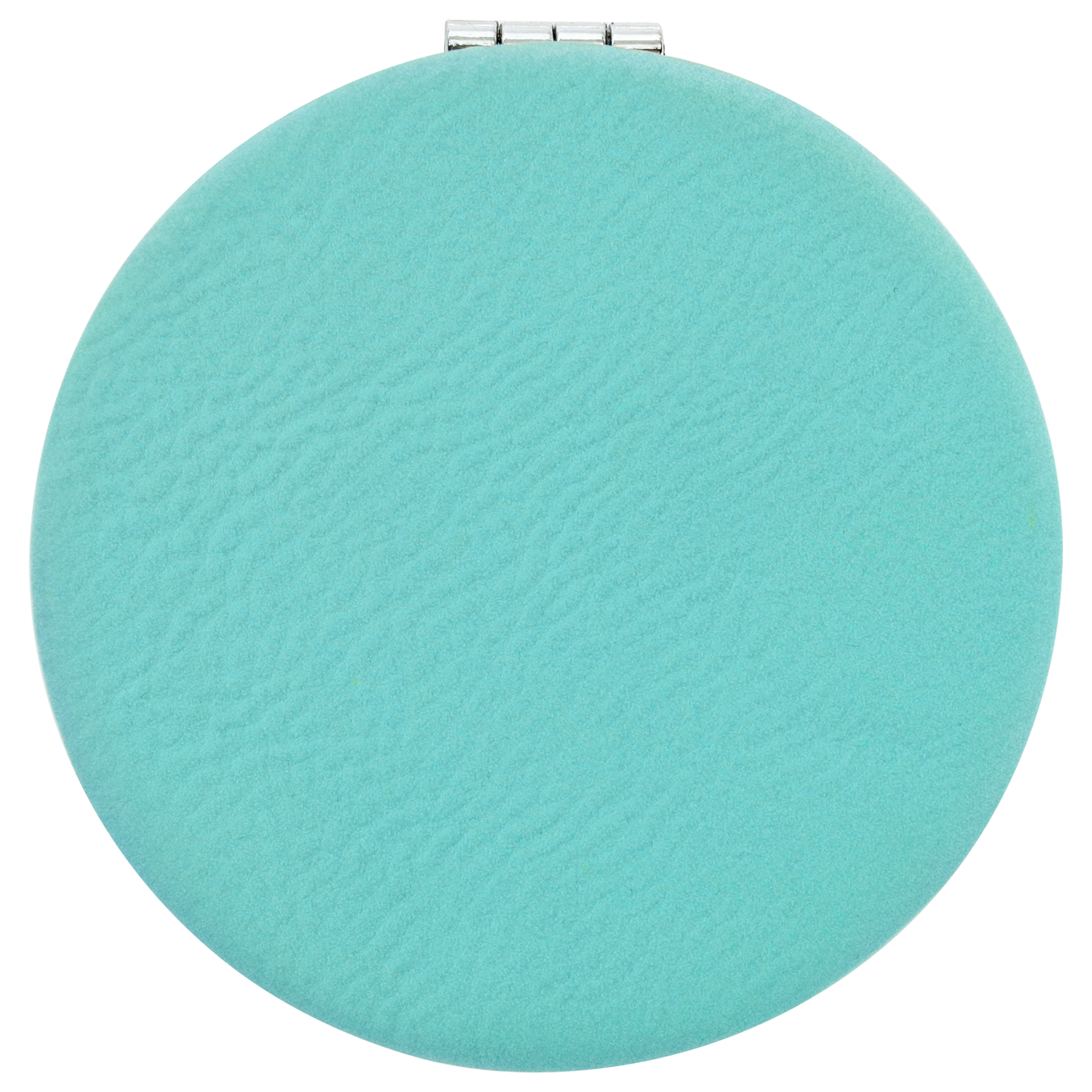 2.5" Teal Leatherette Compact Mirror