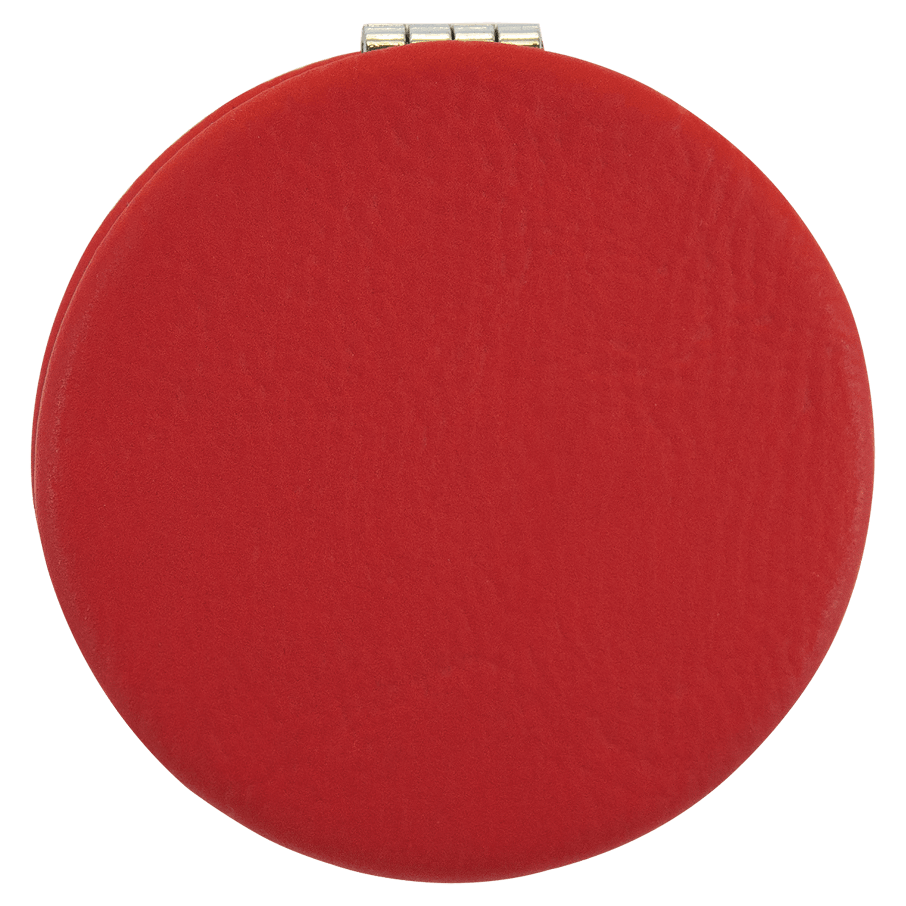 2.5" Red Leatherette Compact Mirror