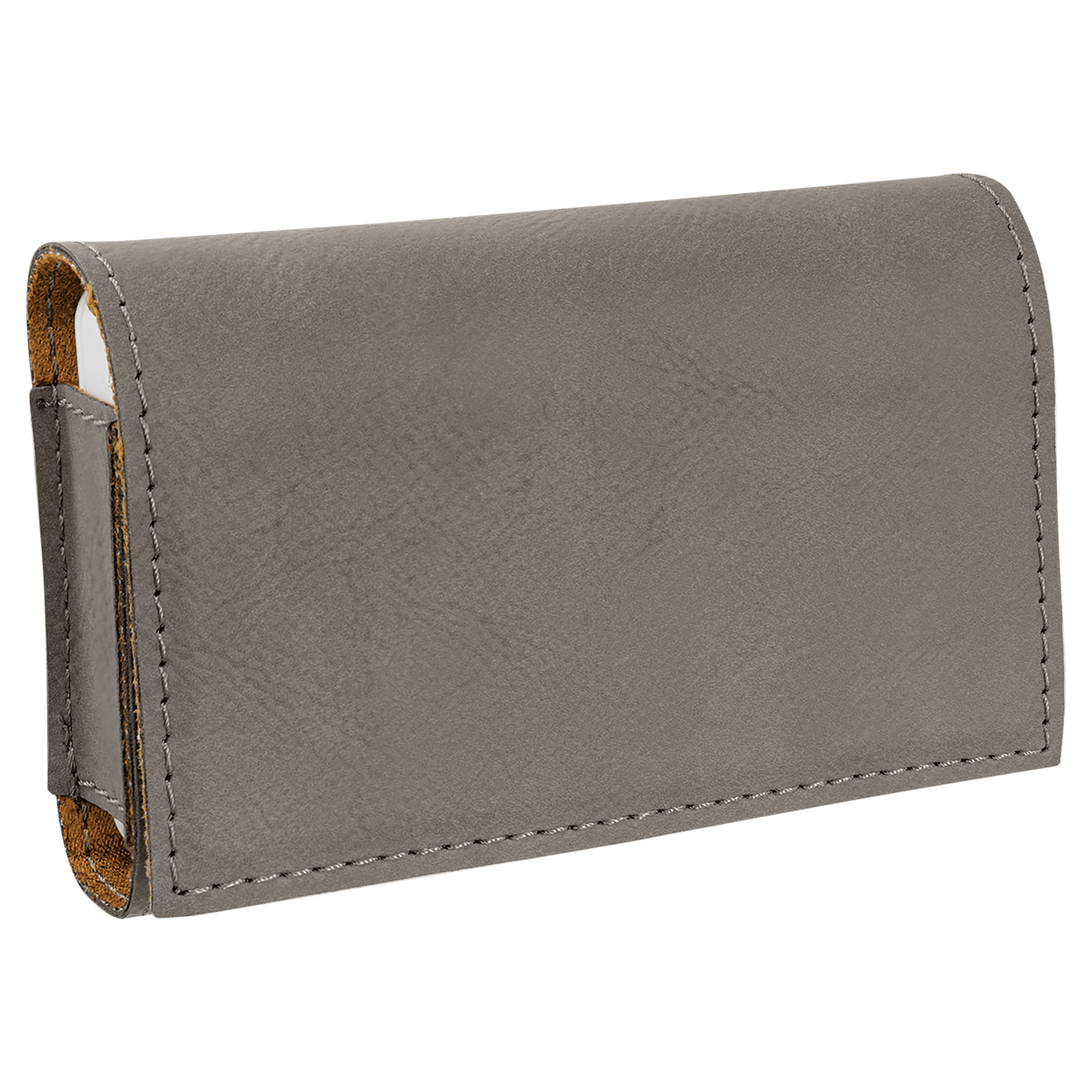 4.75" x 3.1" Gray Leatherette Pill Box
