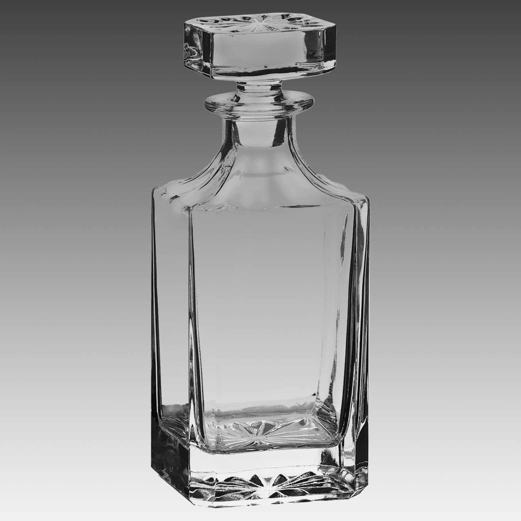750ml Square Glass Decanter w/Gift Box & Printed Sleeve