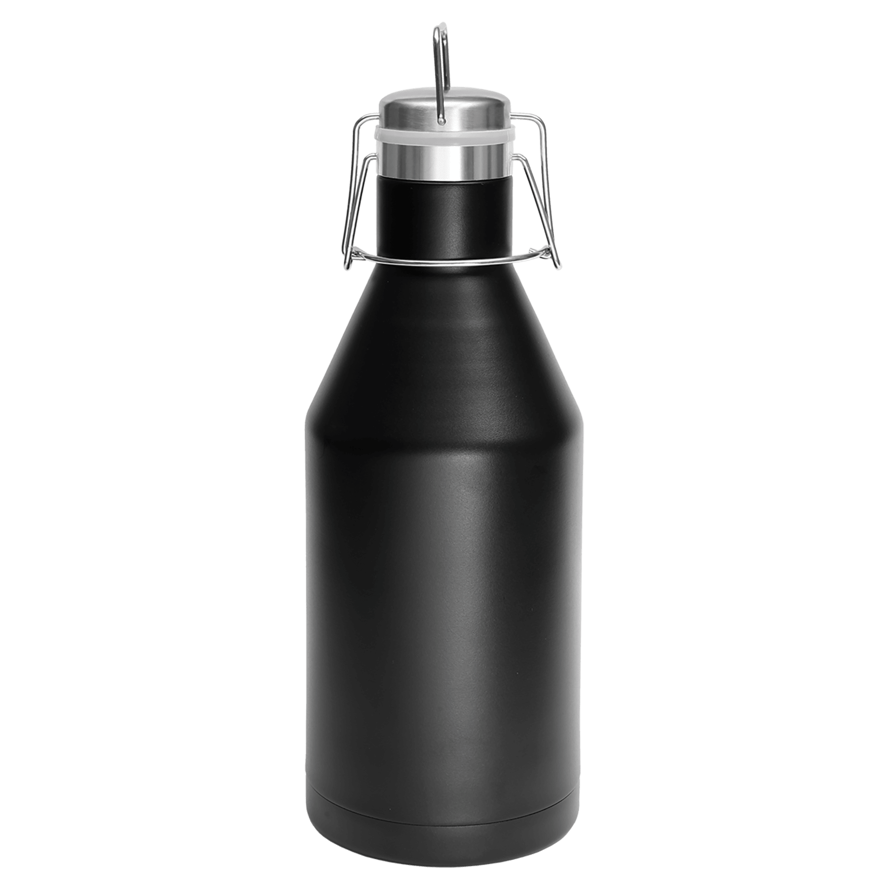 Polar Camel 64 oz. Black Growler w/ Swing-Top Lid