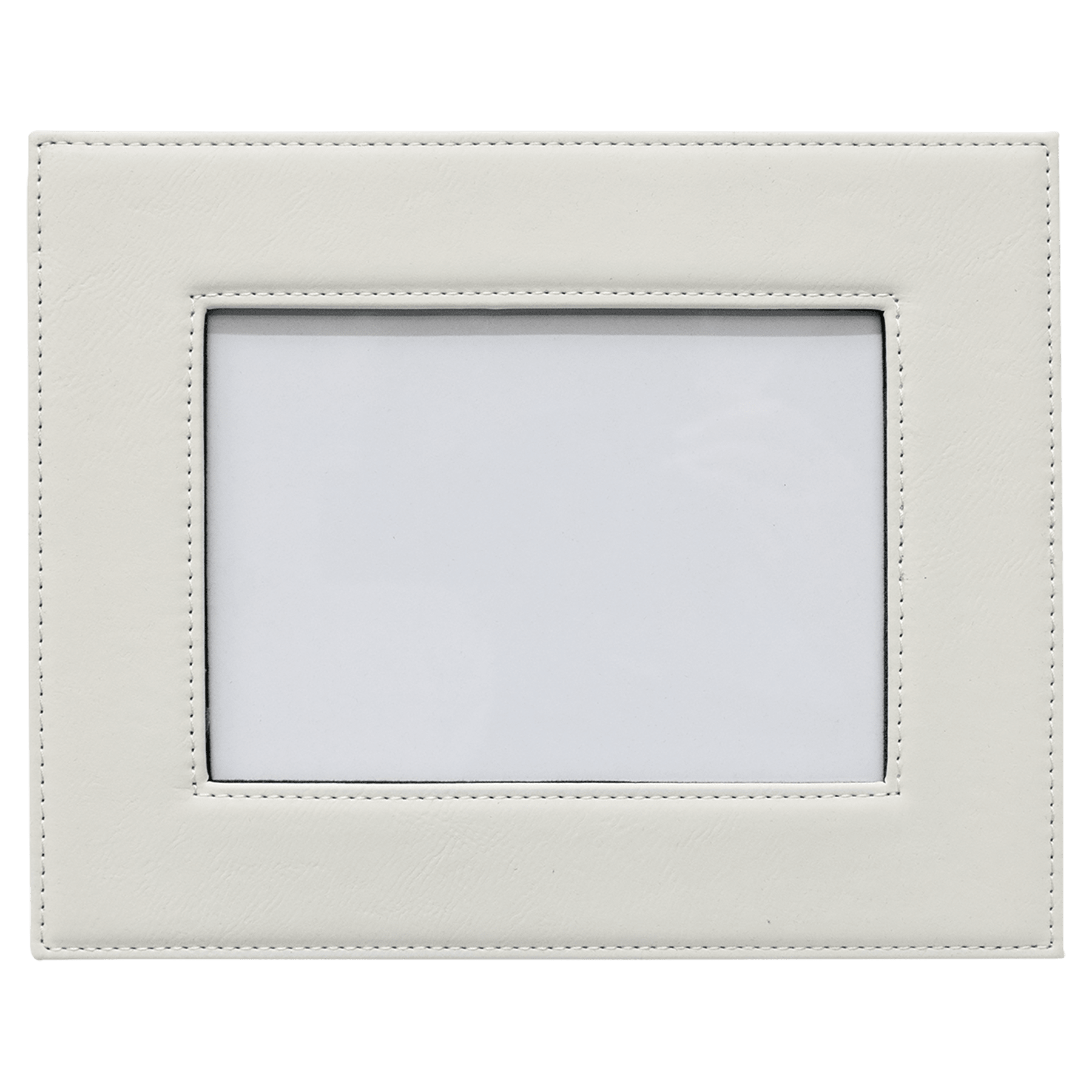 5" x 7" White Leatherette Photo Frame