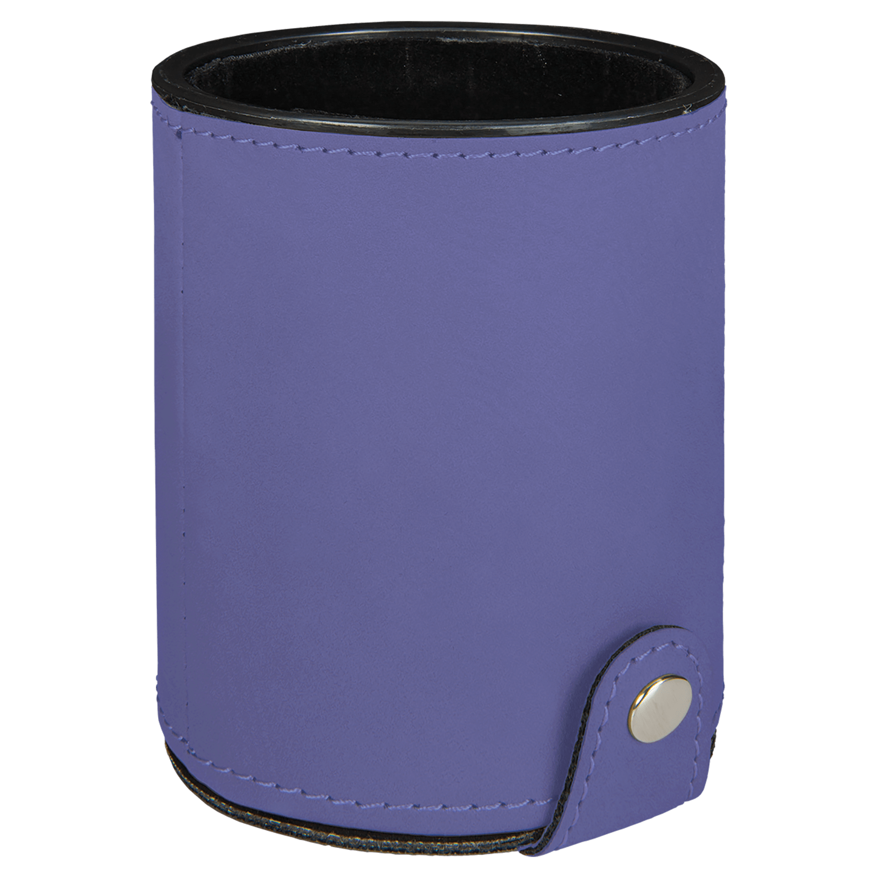 Purple Leatherette Dice Cup with 5 Dice