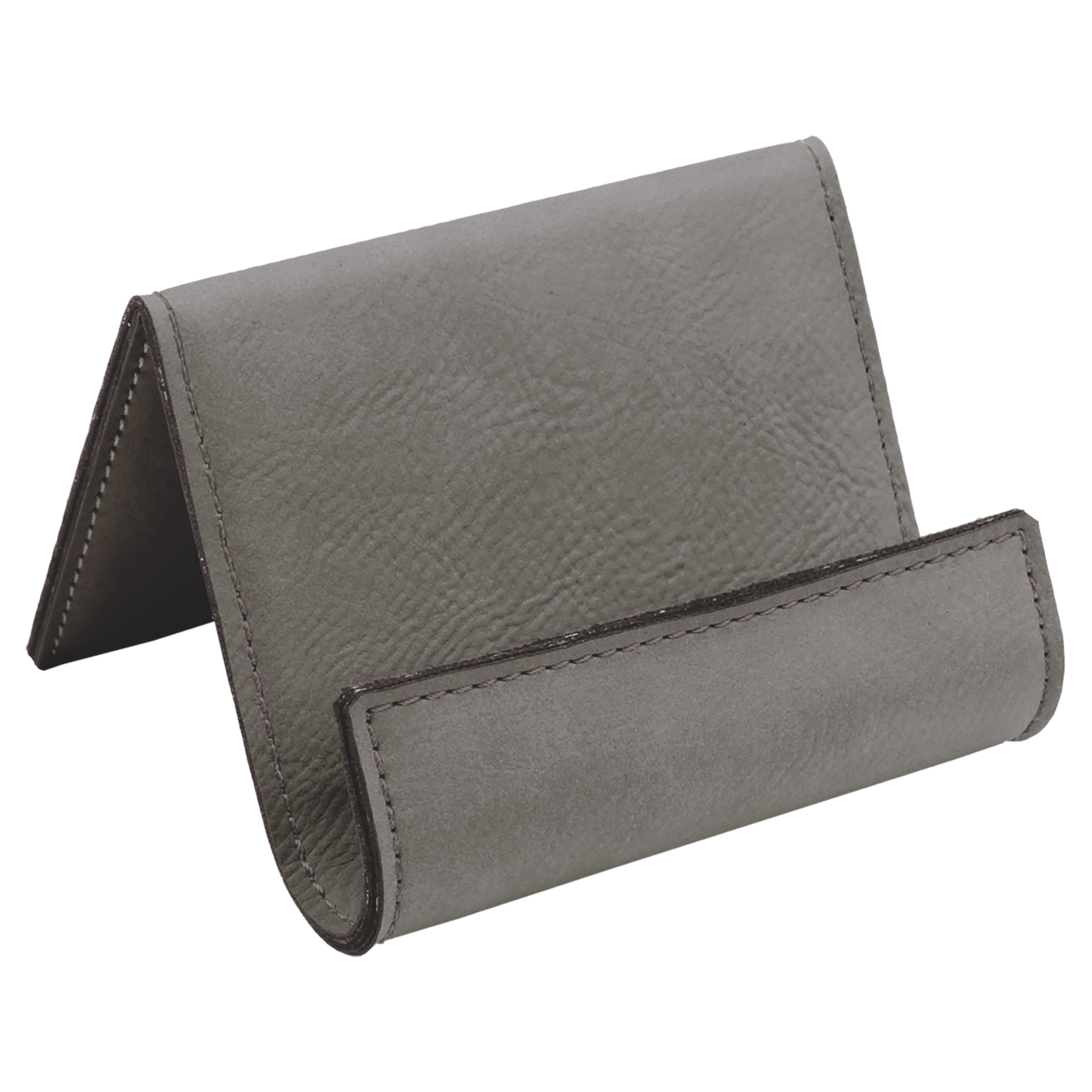 3.5" x 2.5" Gray Leatherette Holder Easel