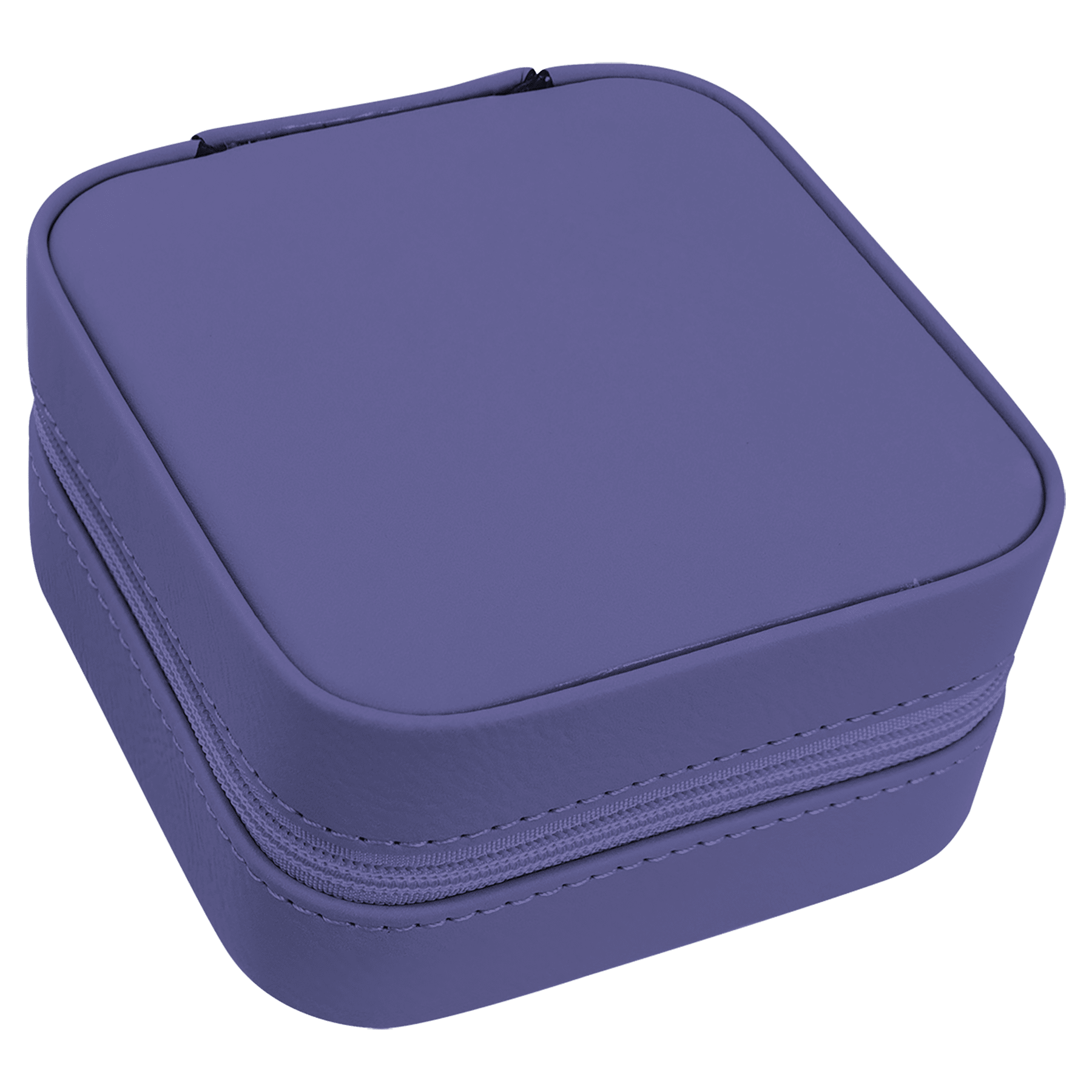 Purple/Black Leatherette Travel Jewelry Box w/Black Lining