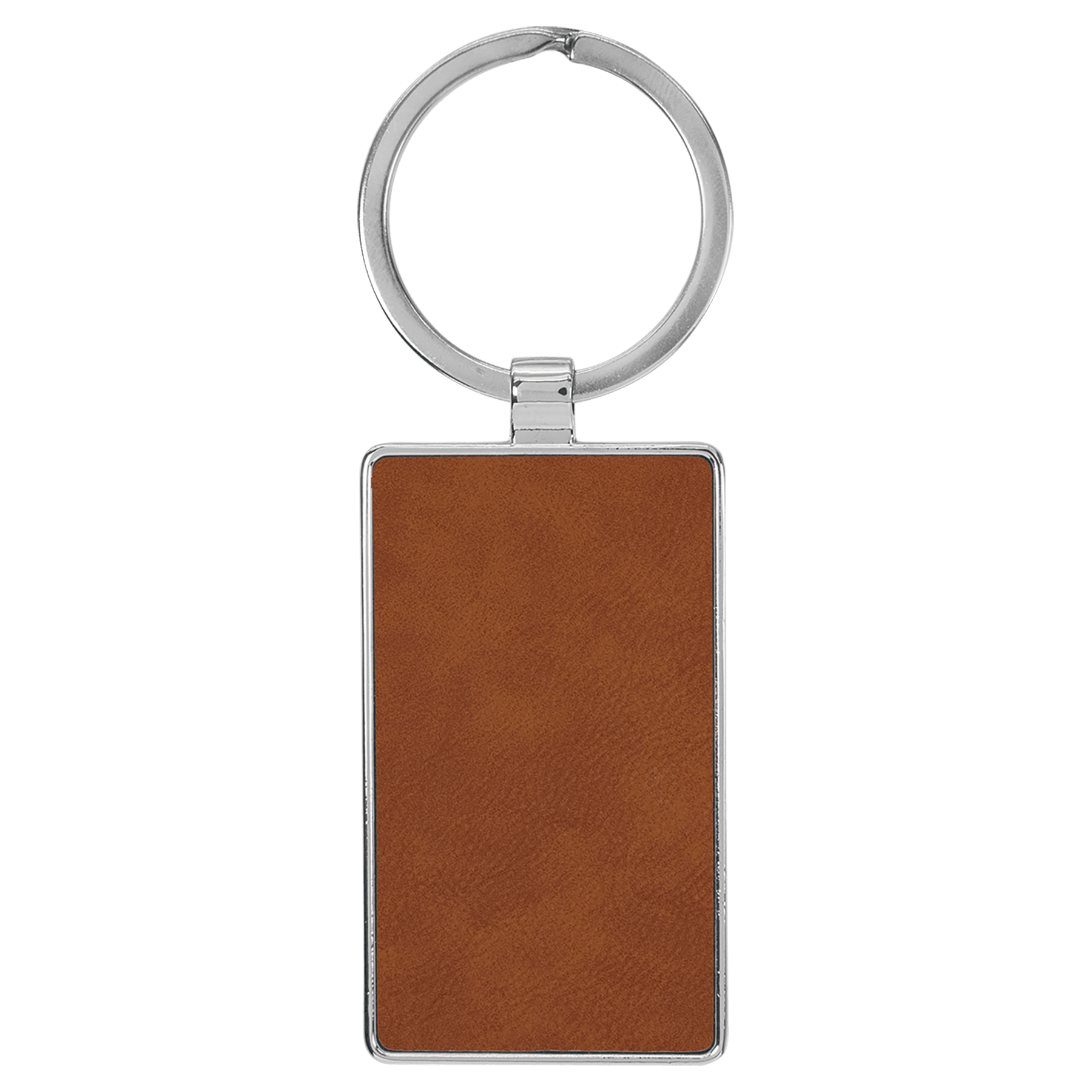 Leatherette/Metal Rectangle Keychain - KCL09