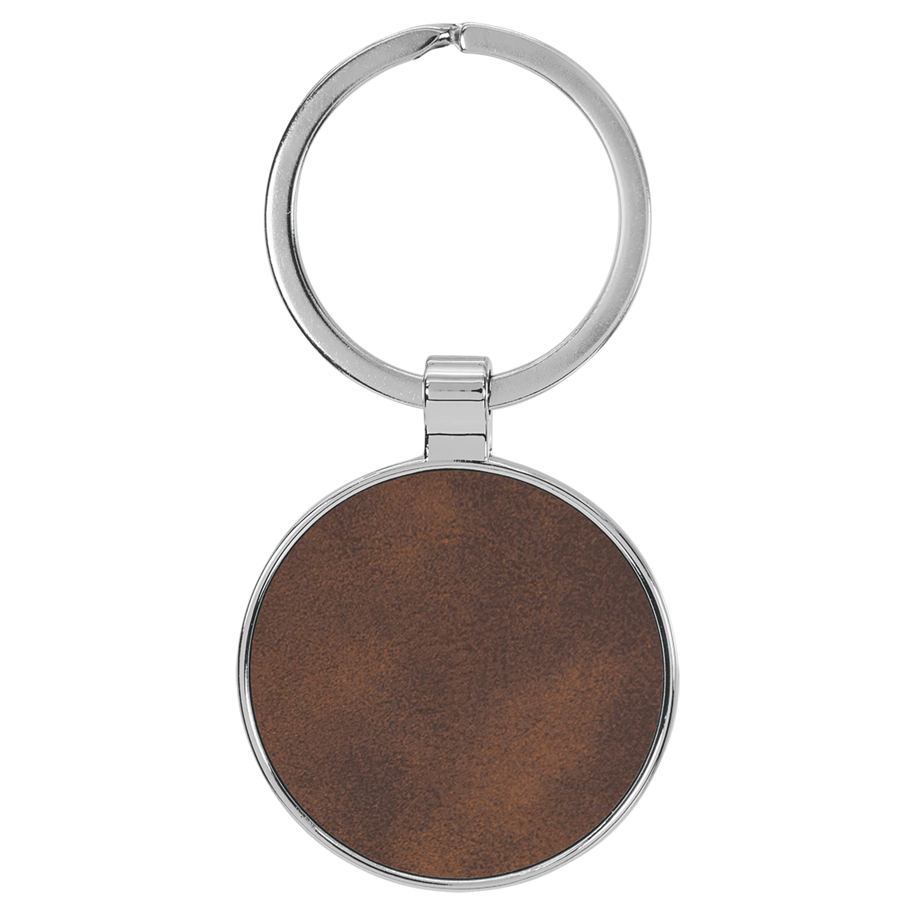 Leatherette/Metal Round Keychain - KCL10