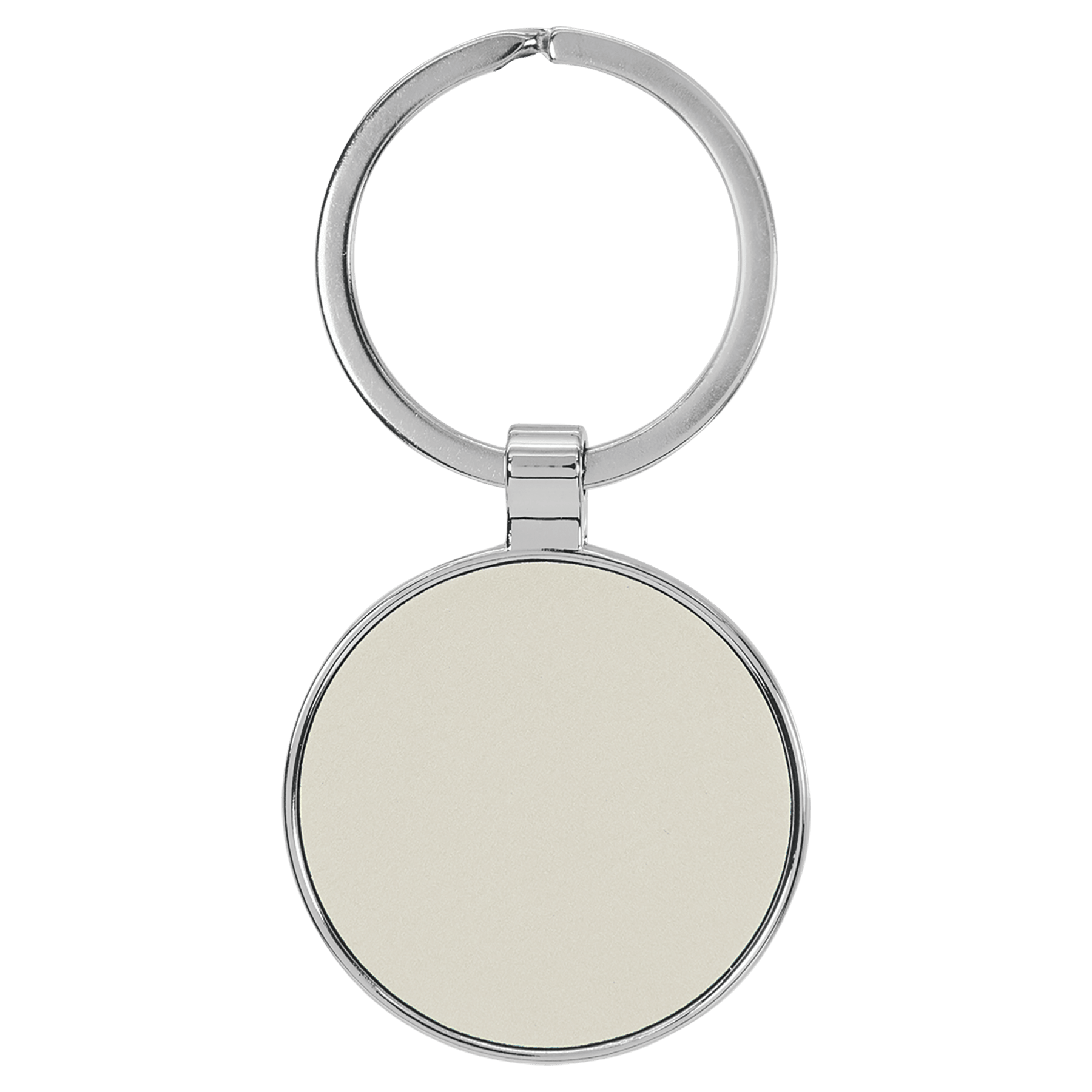 Leatherette/Metal Round Keychain - KCL10