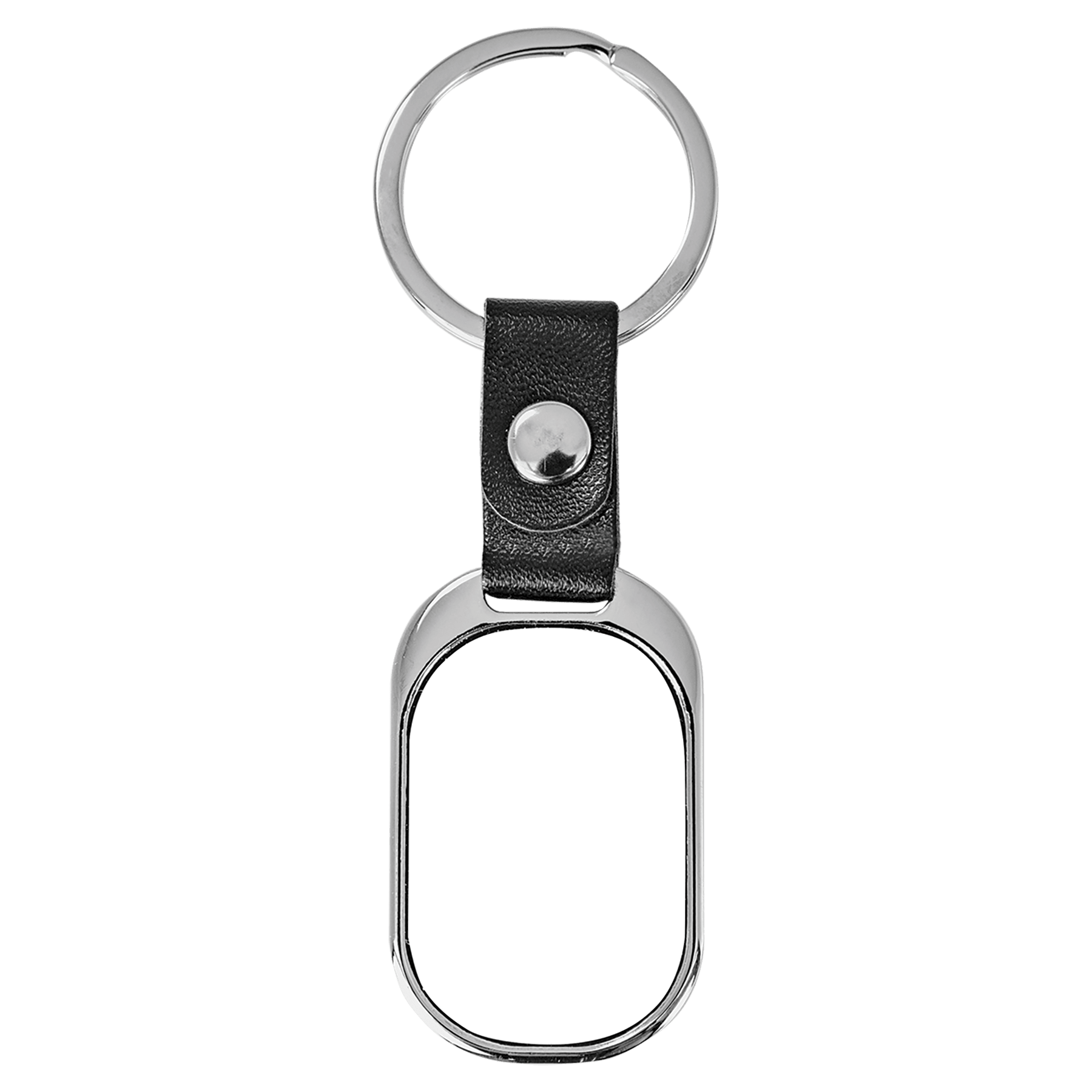 3.6" x 1.4" Oval Sublimatable Keychain with White Insert