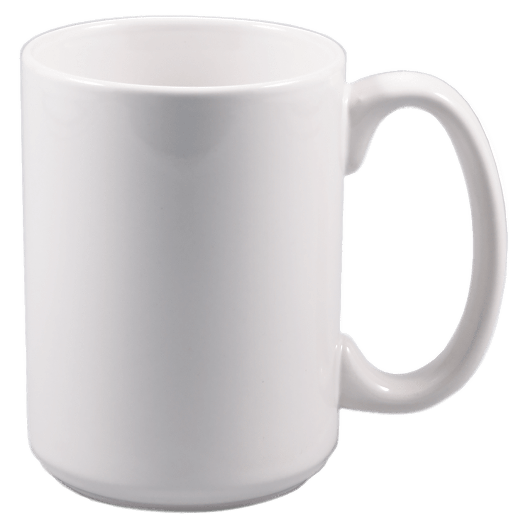 15 oz. White Ceramic Mug