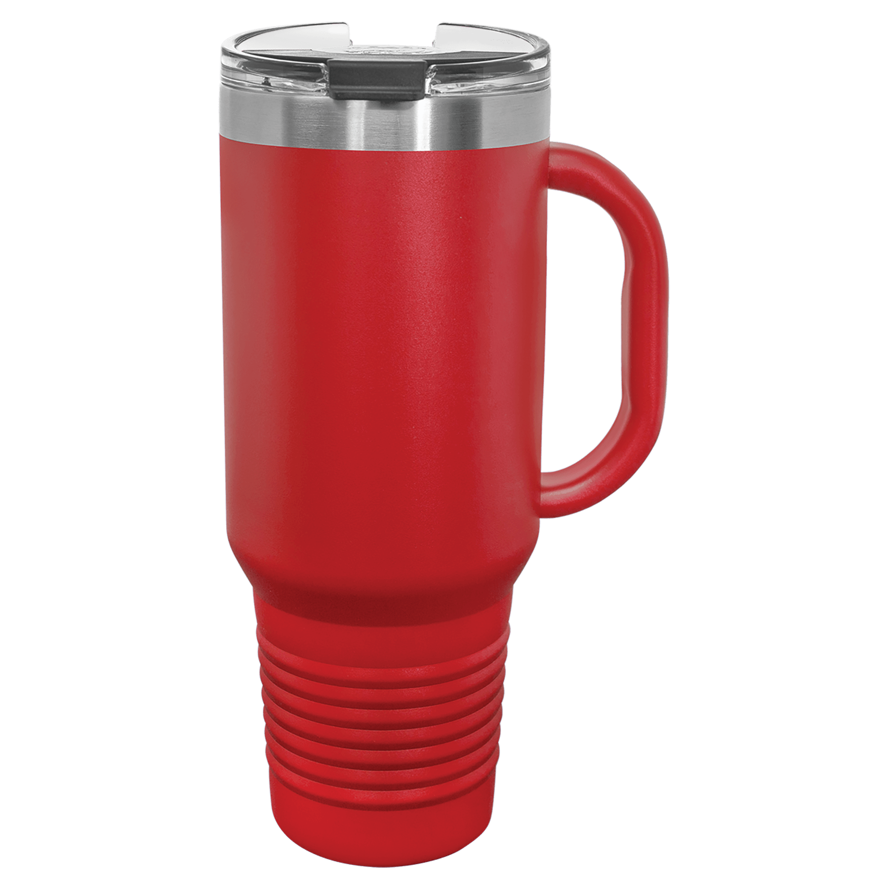 Polar Camel 40 oz. Red Travel Mug w/Handle, Straw Included
