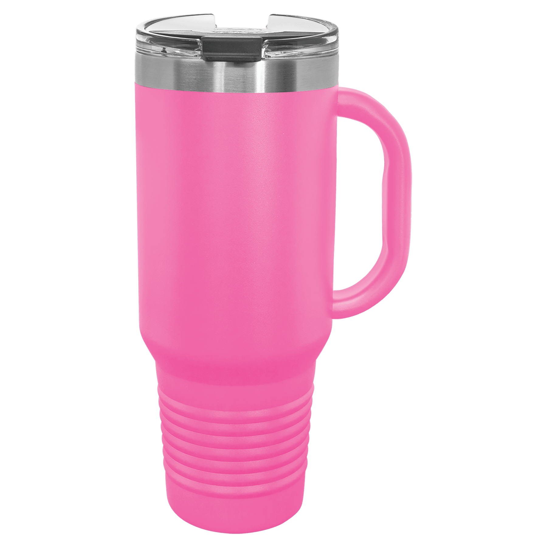 Polar Camel 40 oz. Pink Travel Mug w/Handle, Straw Included