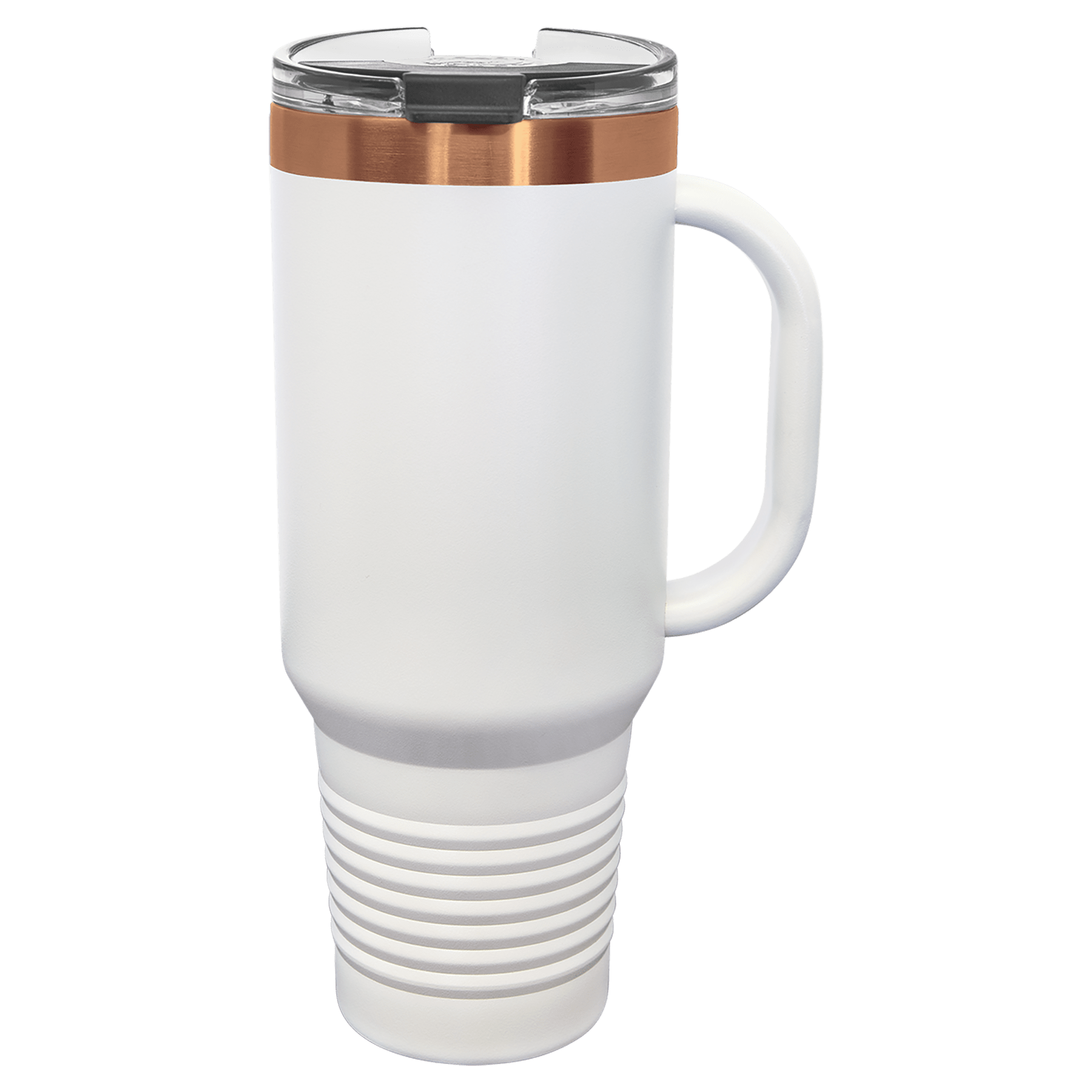 PC 40 oz. White/Rose Gold ION-Plated Travel Mug