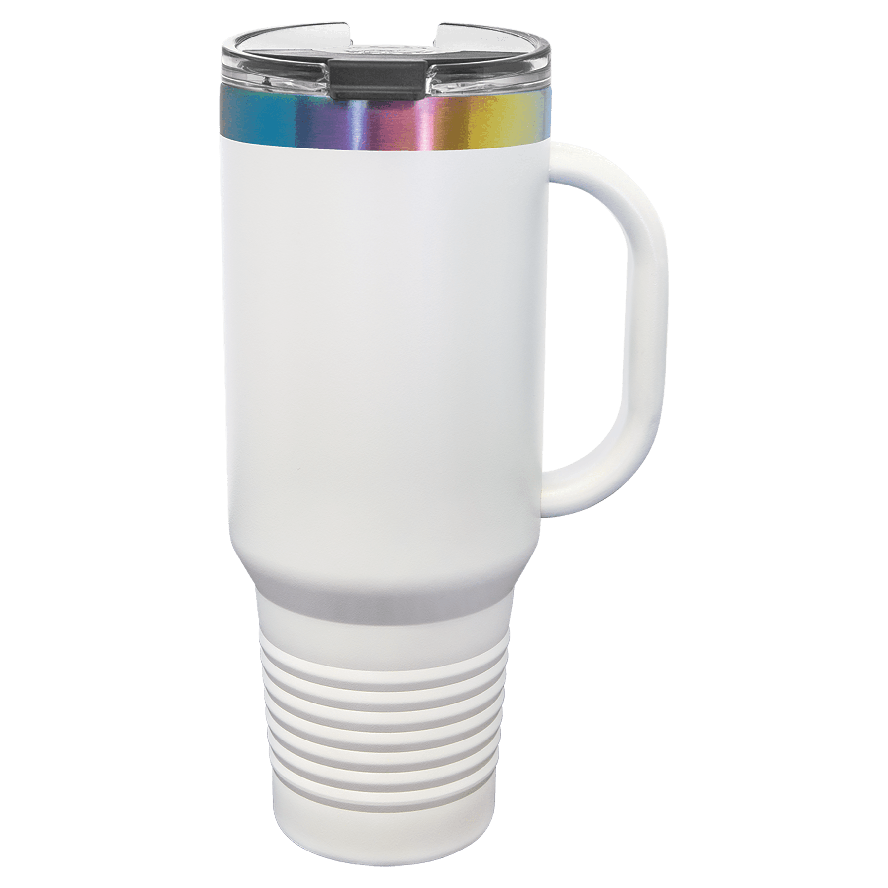 PC 40 oz. White/Prism ION-Plated Travel Mug
