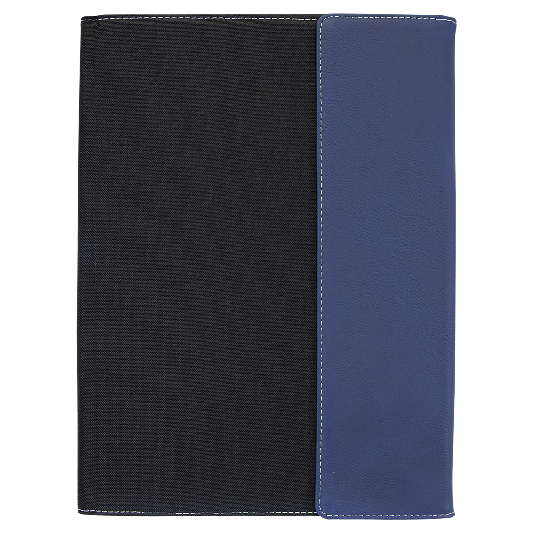 9.5"x12" Blue/Silver Leatherette / Black Canvas Portfolio