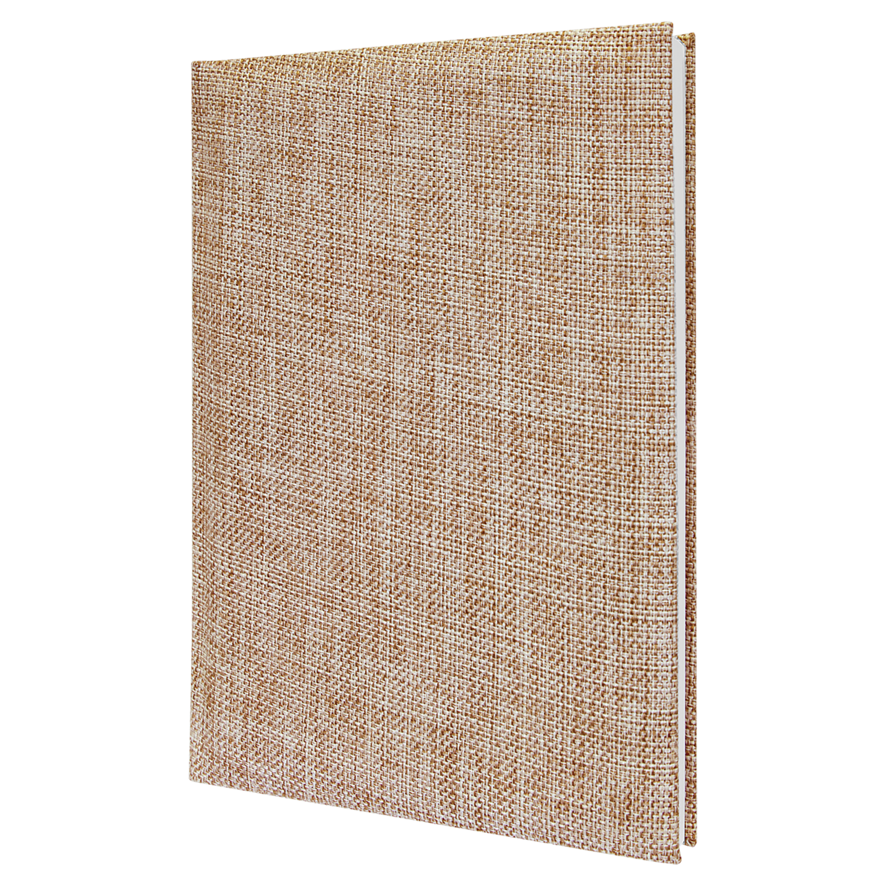 7" x 9.75" Burlap Sketch Book with White Unlined Notepad