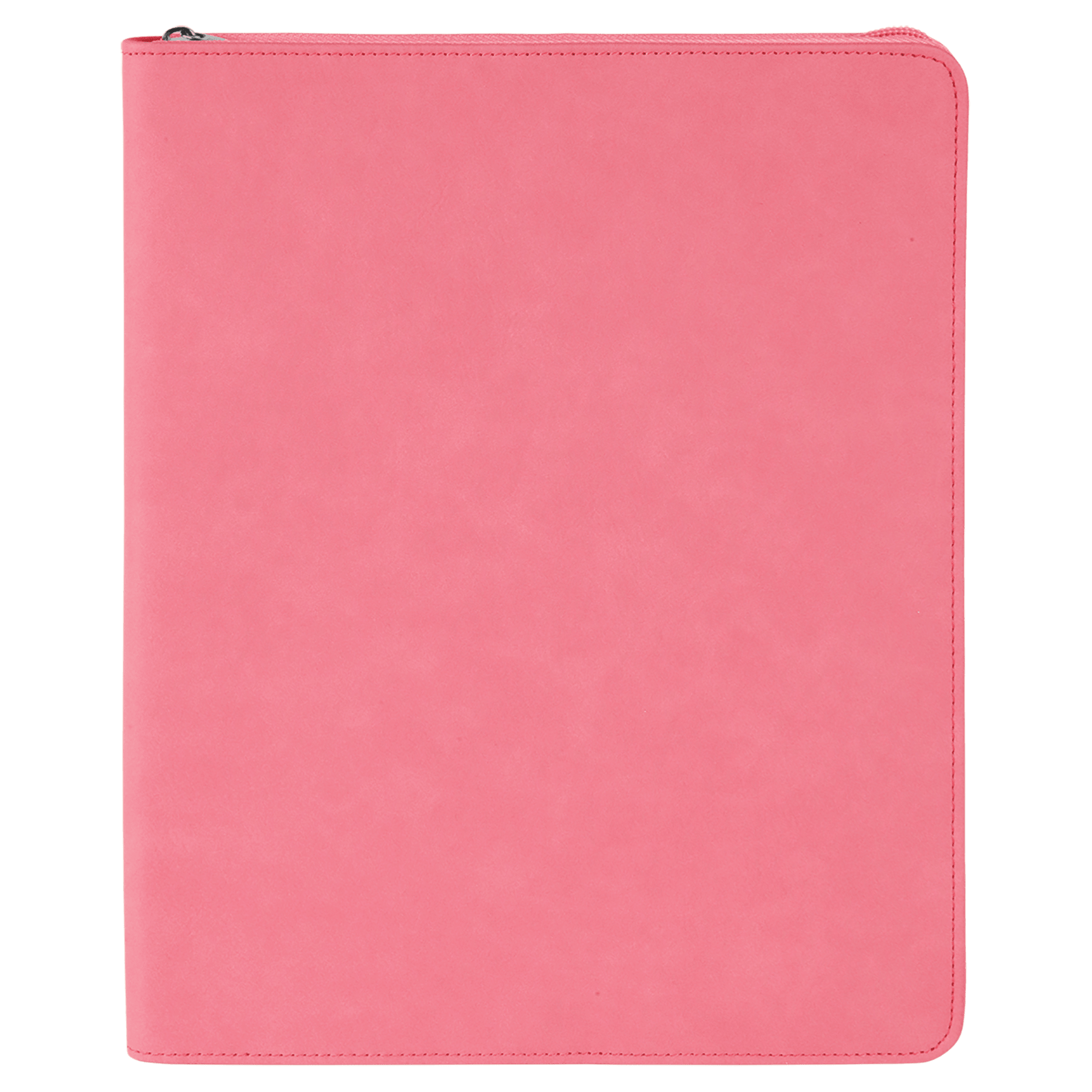 9.5" x 12" Pink w/Zipper Leatherette Portfolio w/Notepad