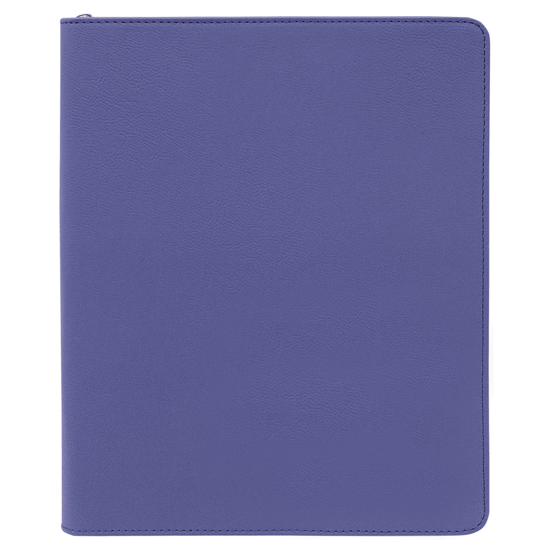9.5" x 12" Purple w/Zipper Leatherette Portfolio w/Notepad