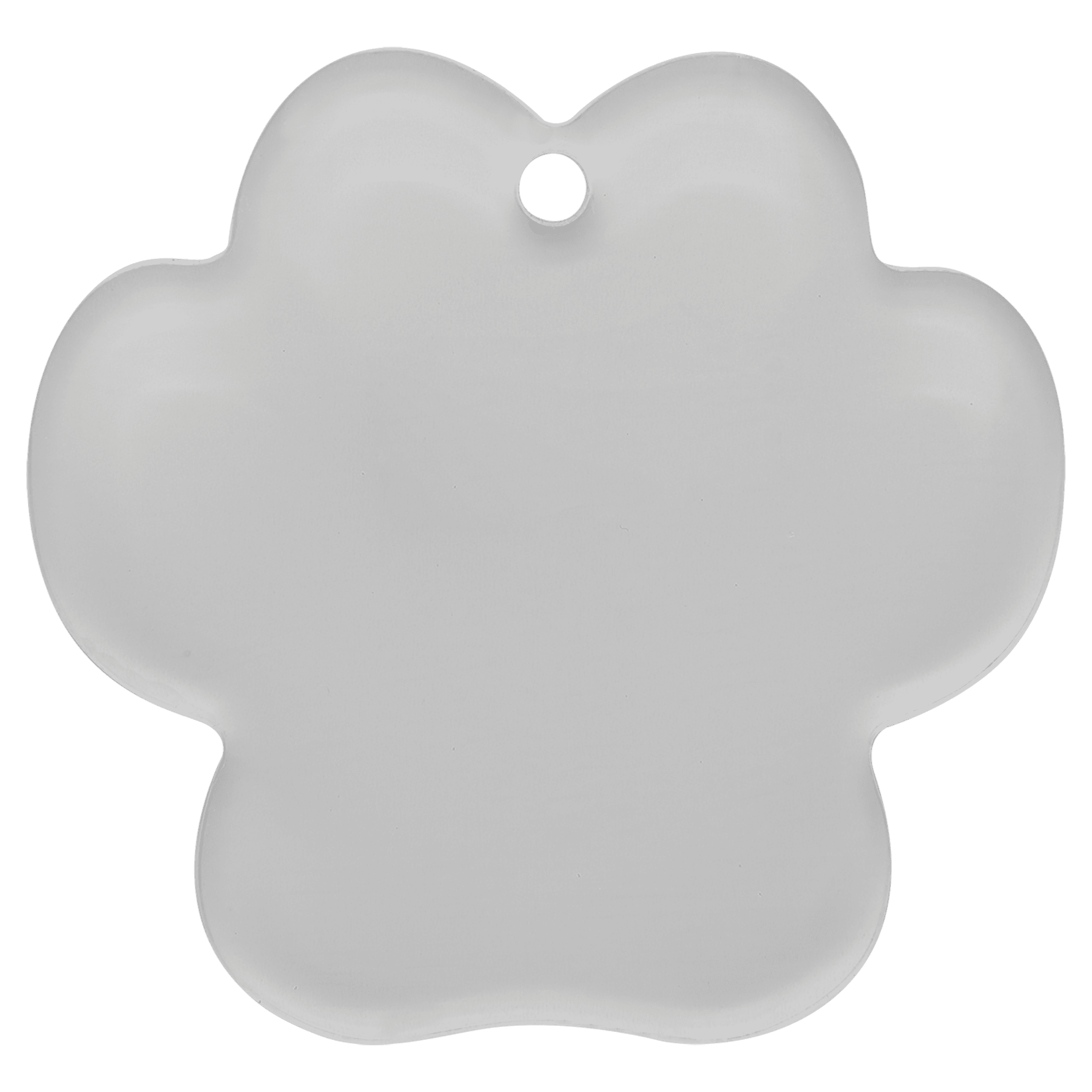Paw Sublimatable Acrylic Ornament with Red Ribbon