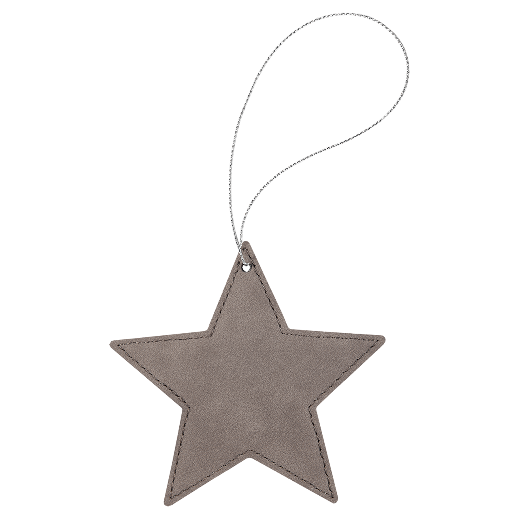 Leatherette Star Ornament with String - OL04