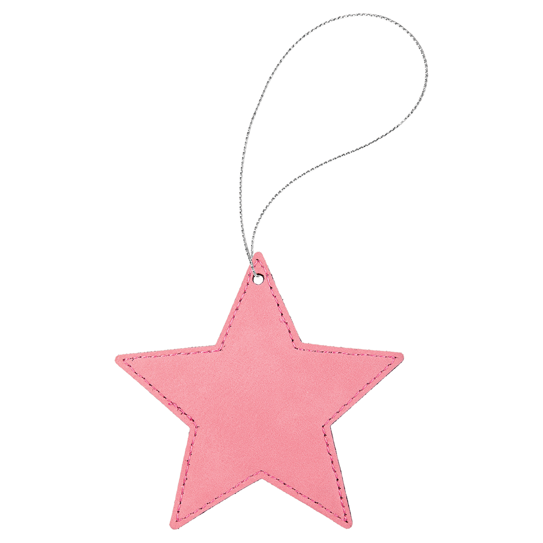 Leatherette Star Ornament with String - OL04