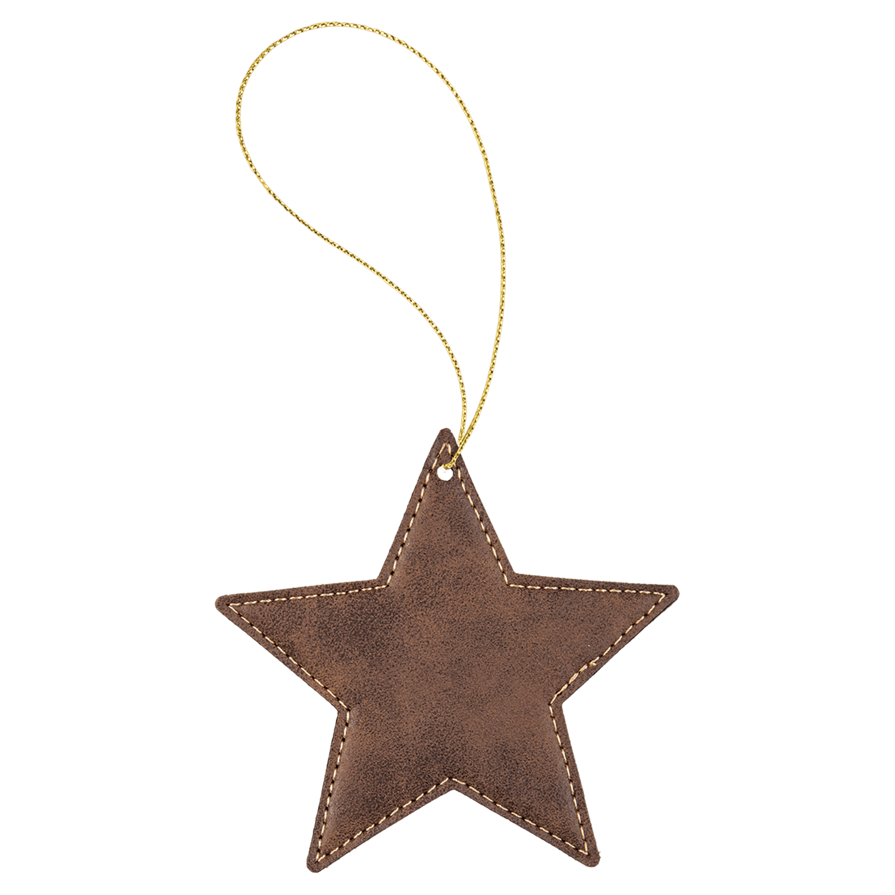 Leatherette Star Ornament with String - OL04