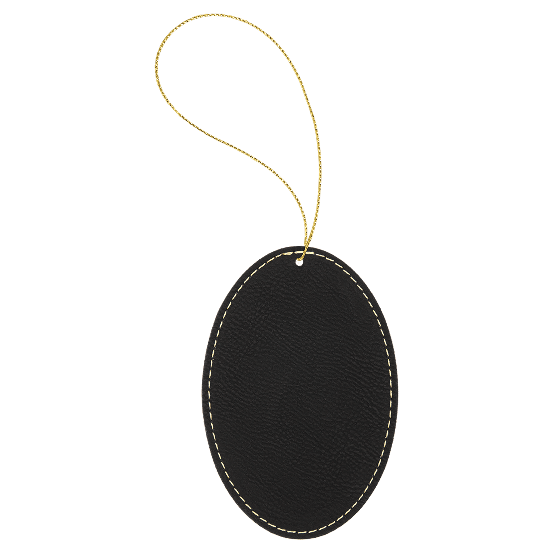 Leatherette Oval Ornament with String - OL03