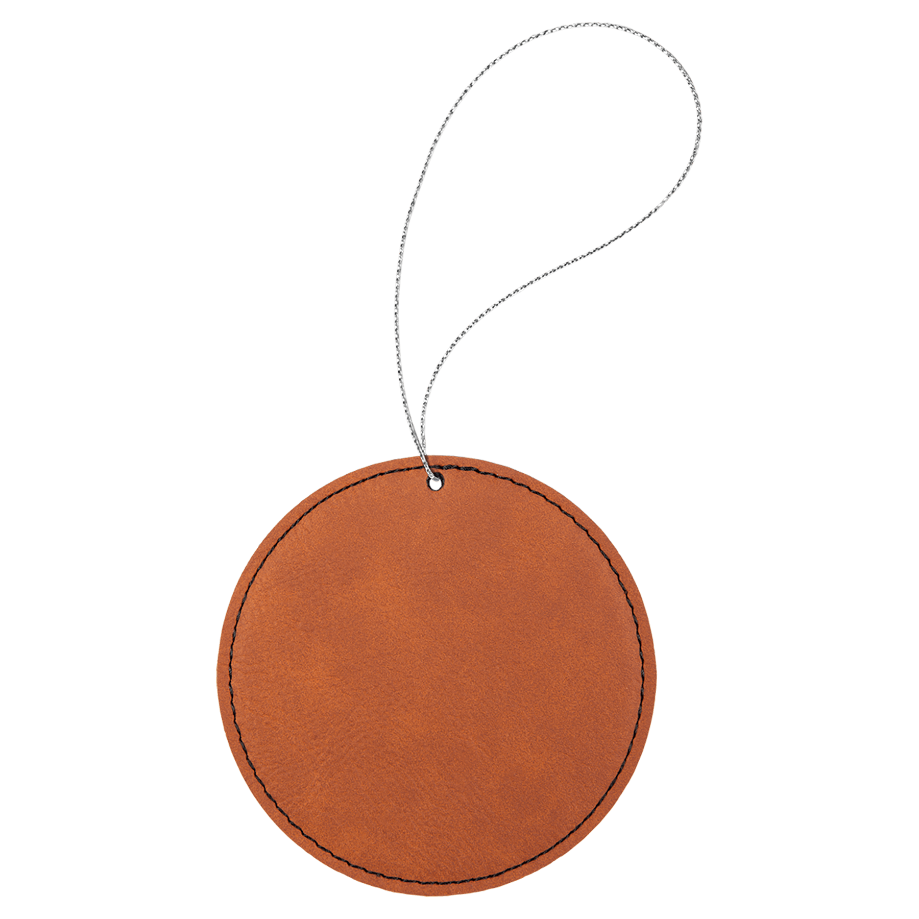 Round Leatherette Ornament with String - OL01