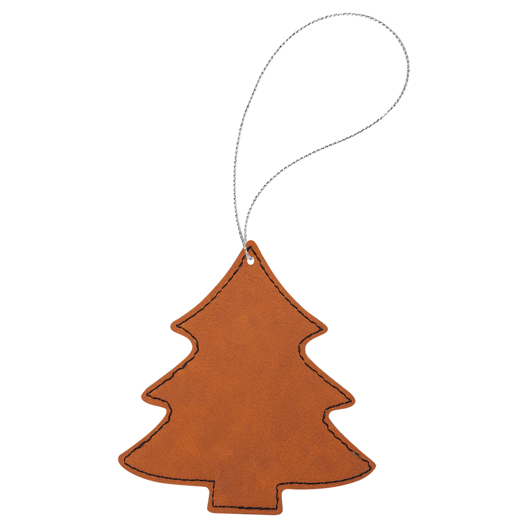Leatherette Tree Ornament with String - OL05