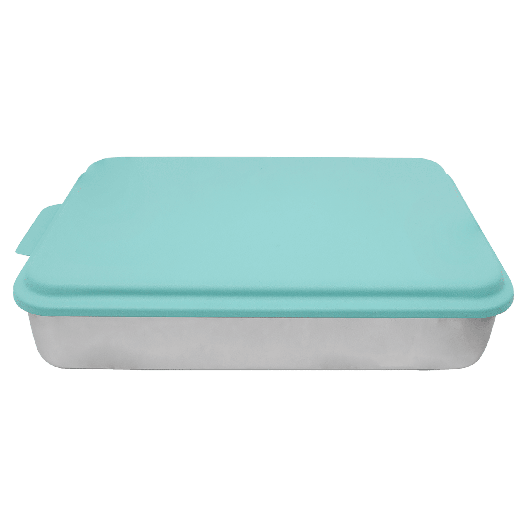 9" x 13" Aluminum Cake Pan with Teal Lid