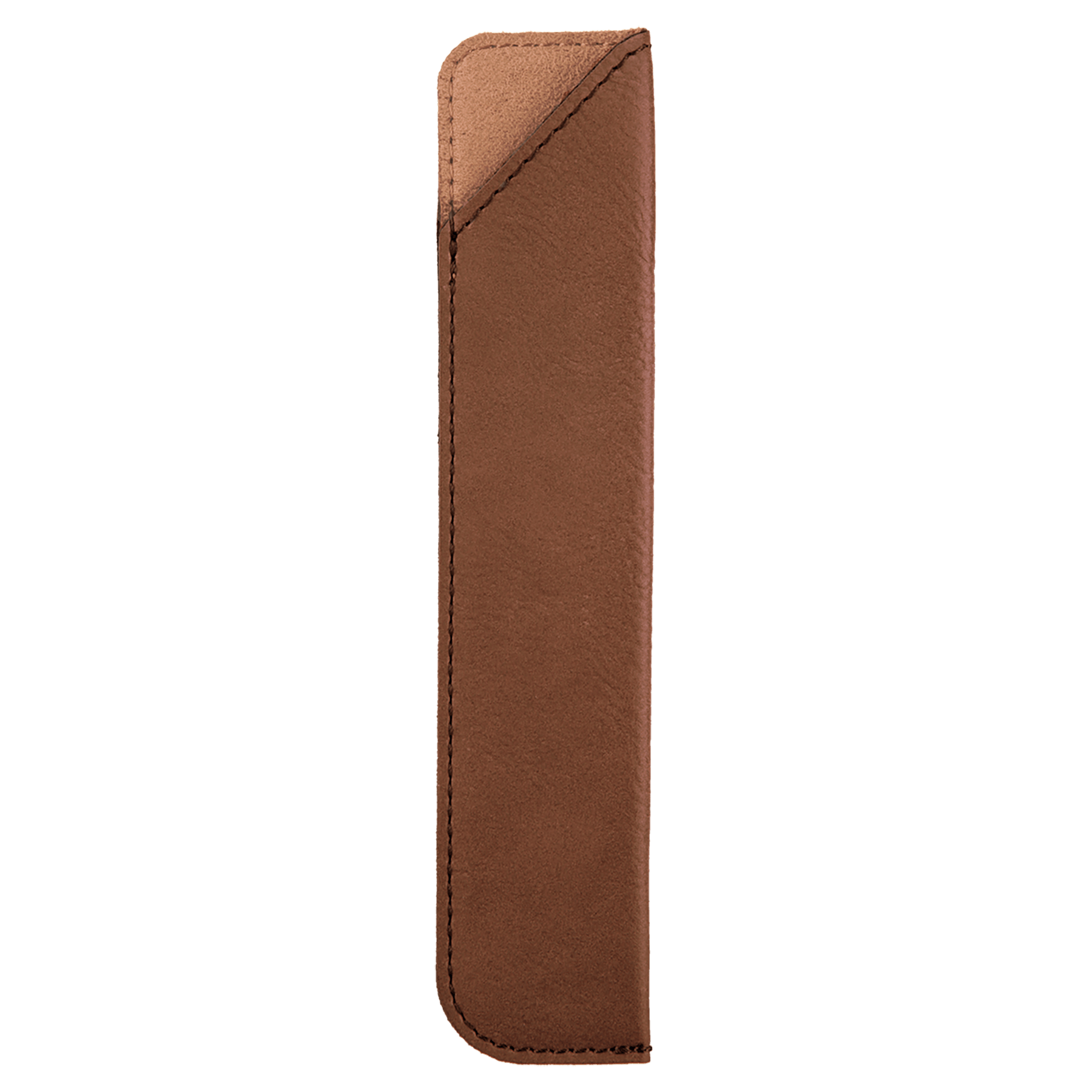 6.25" Dark Brown Leatherette Pen Sleeve