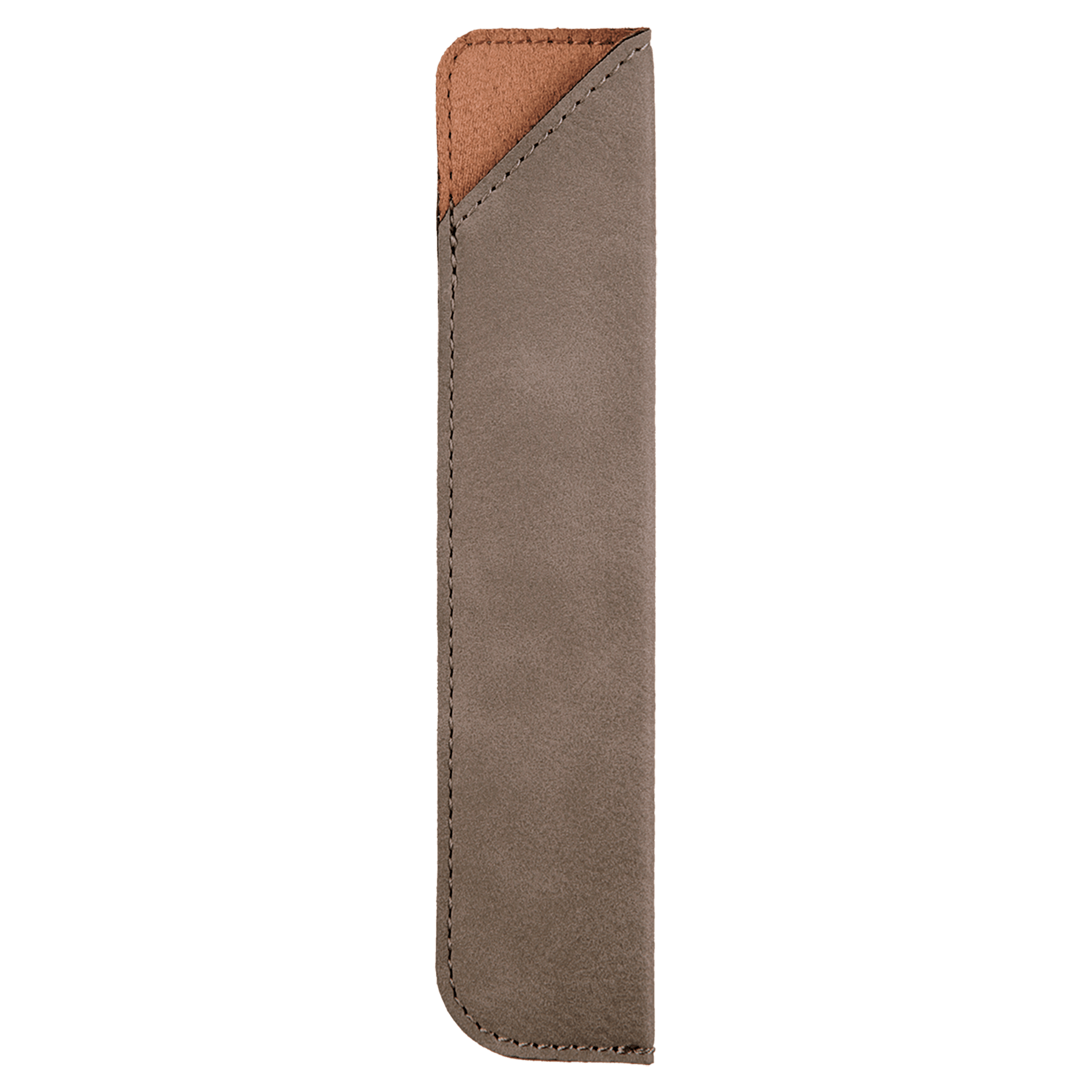 6.25" Gray Leatherette Pen Sleeve