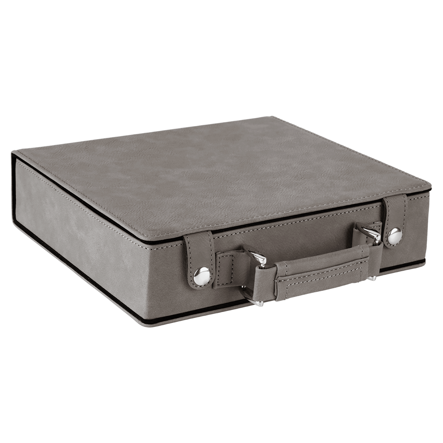 Gray/Black Leatherette 100 Chip Poker Set