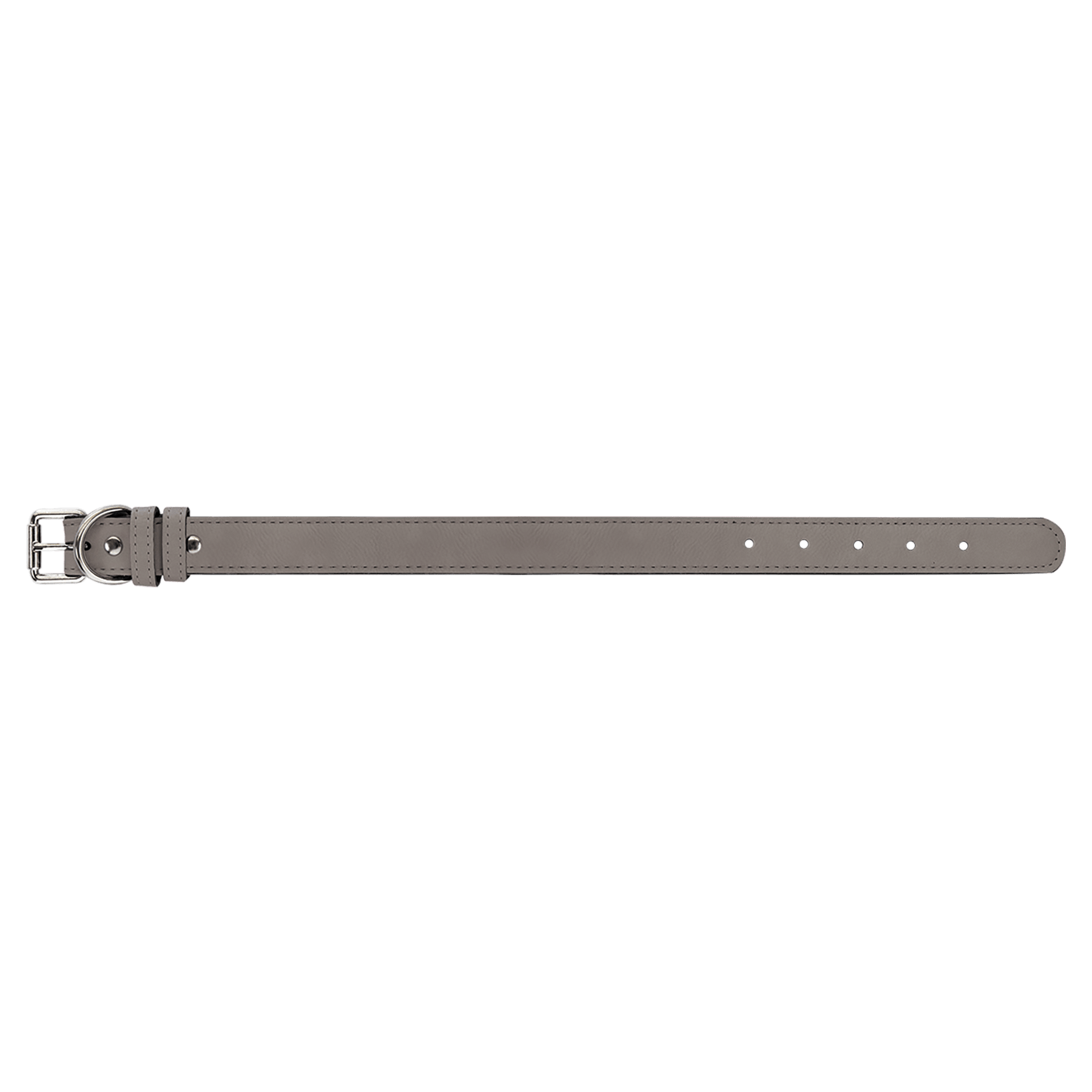 Medium 19" x 1" Gray Leatherette Dog Collar