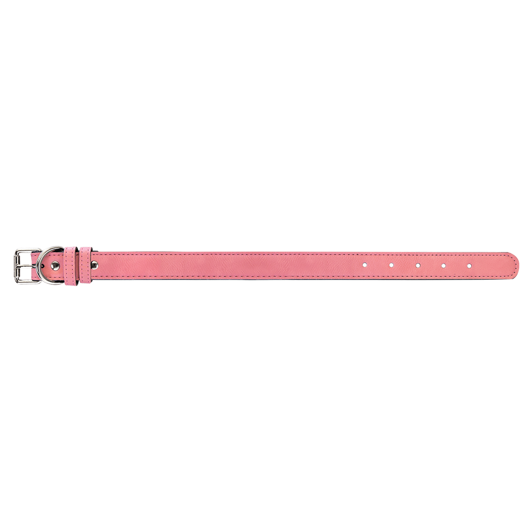 Medium 19" x 1" Pink Leatherette Dog Collar