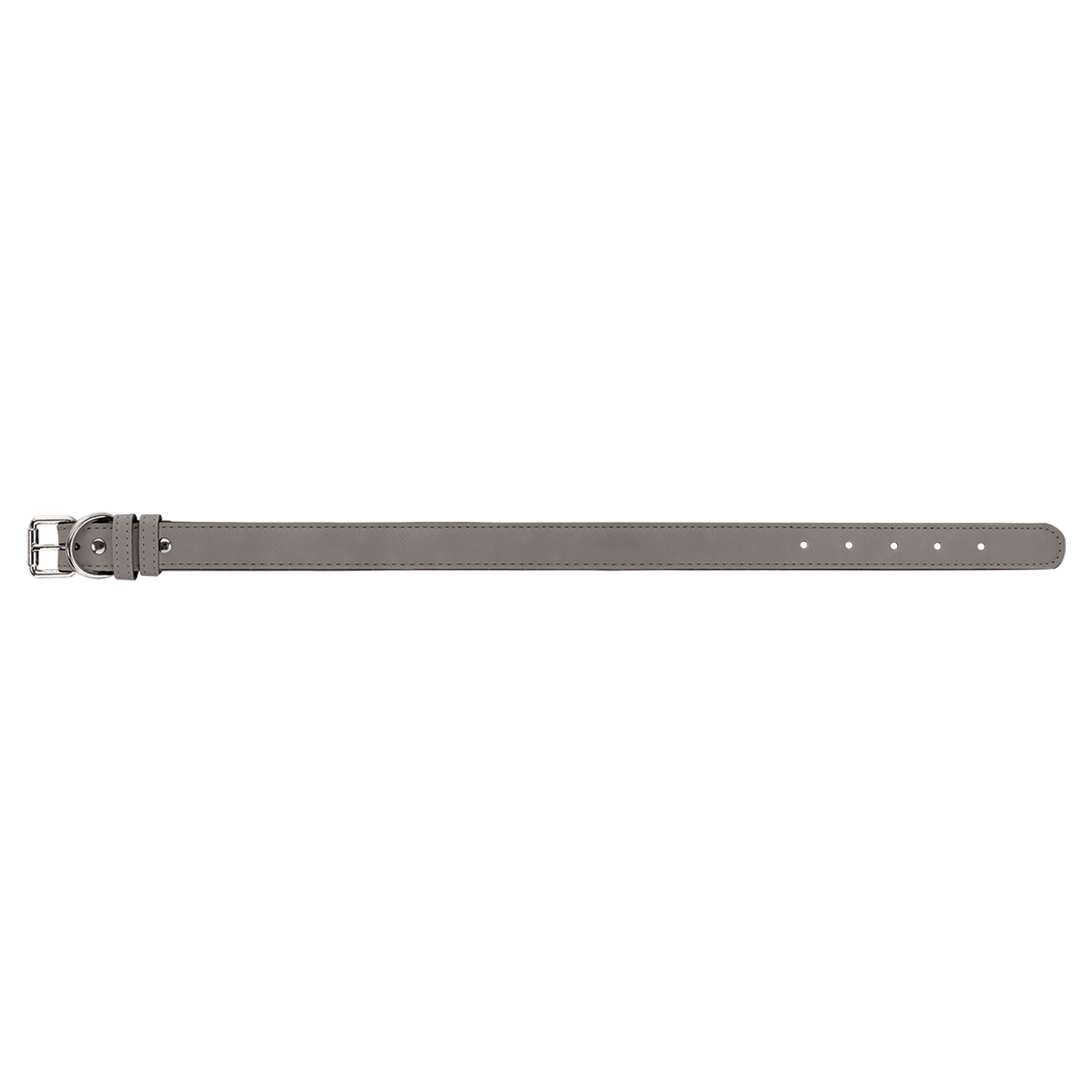 Large 23" x 1" Gray Leatherette Dog Collar